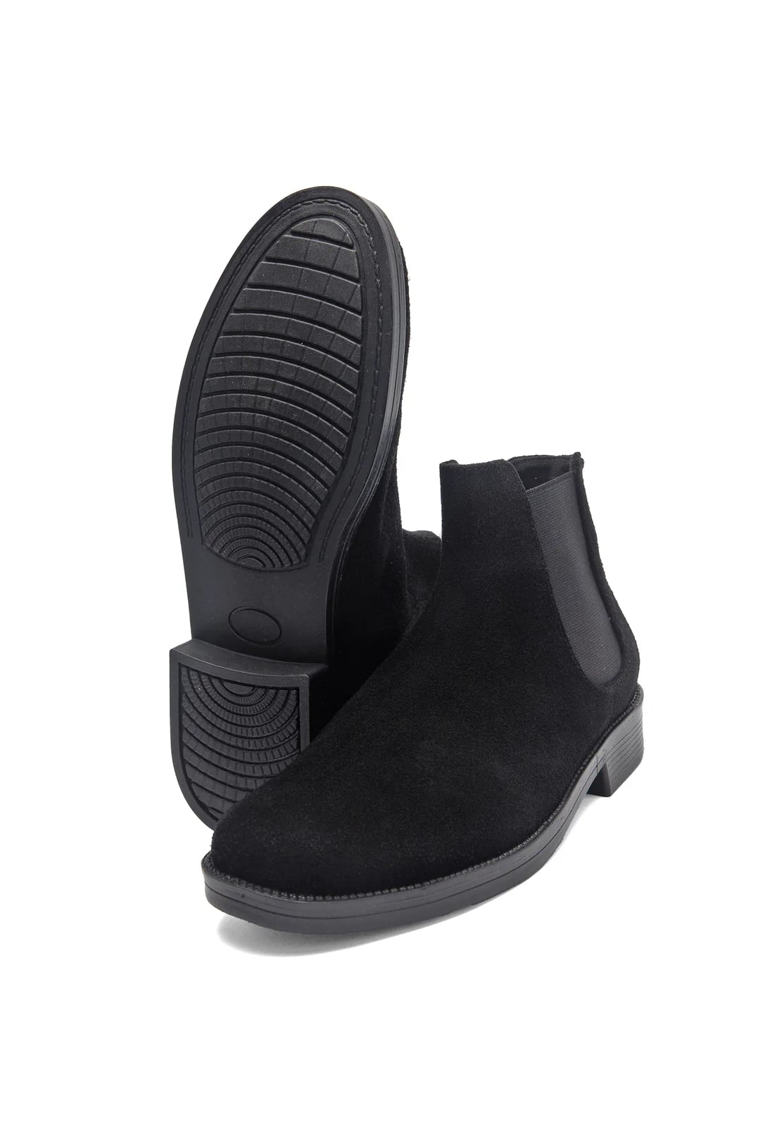 Botines chelsea negros en gamuza. - imagen 5