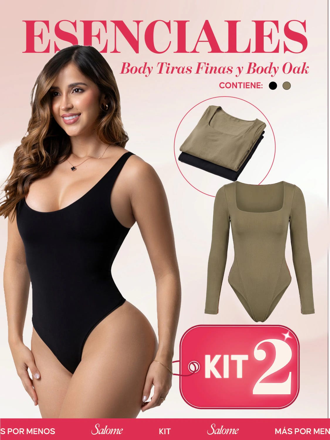 Kit Body Control Abdominal Tiras Finas & Oak Manga Larga | Salome 5003 + 5503 - imagen 3