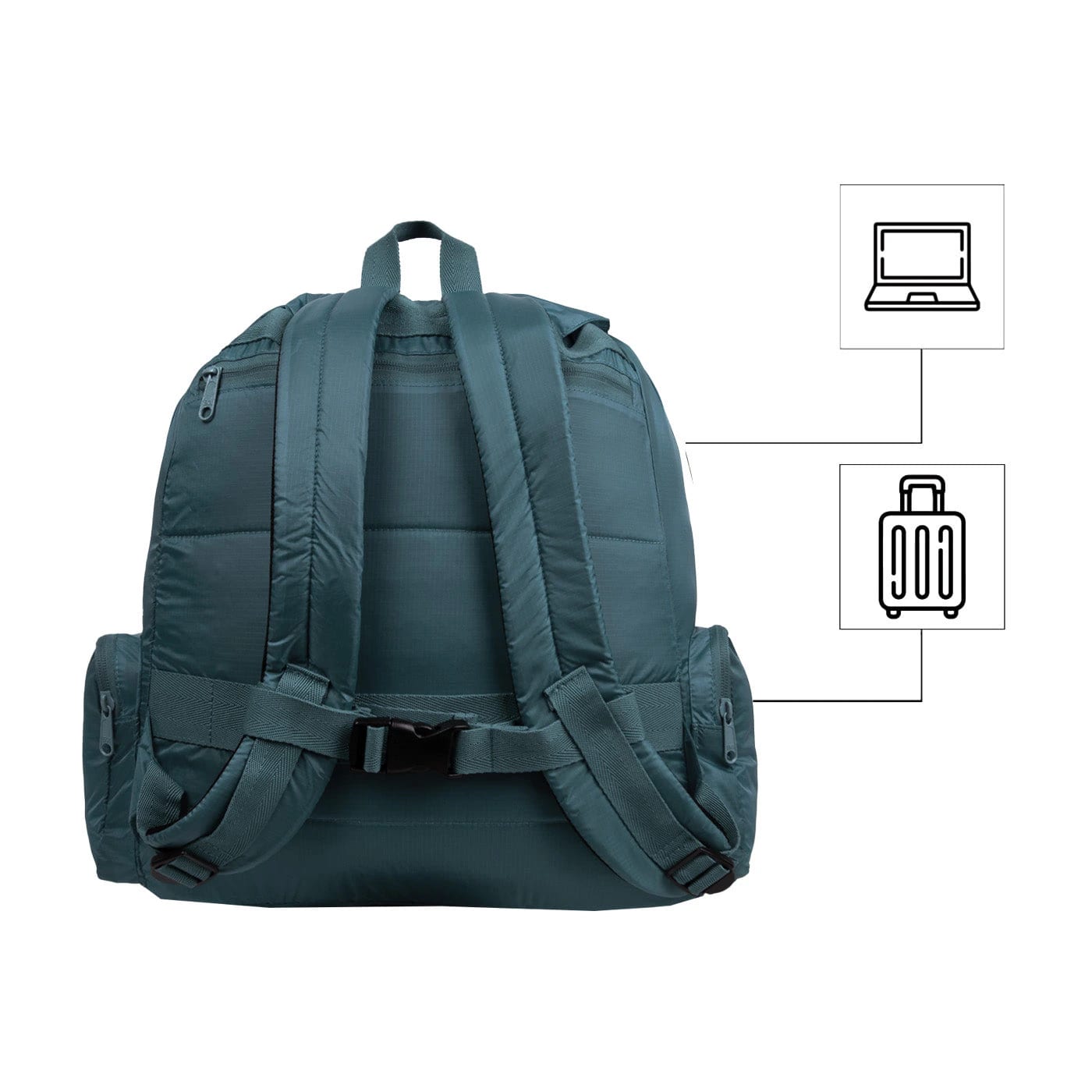 Morral Mochilero Pequeno Citybags  Azul Oscuro - imagen 4