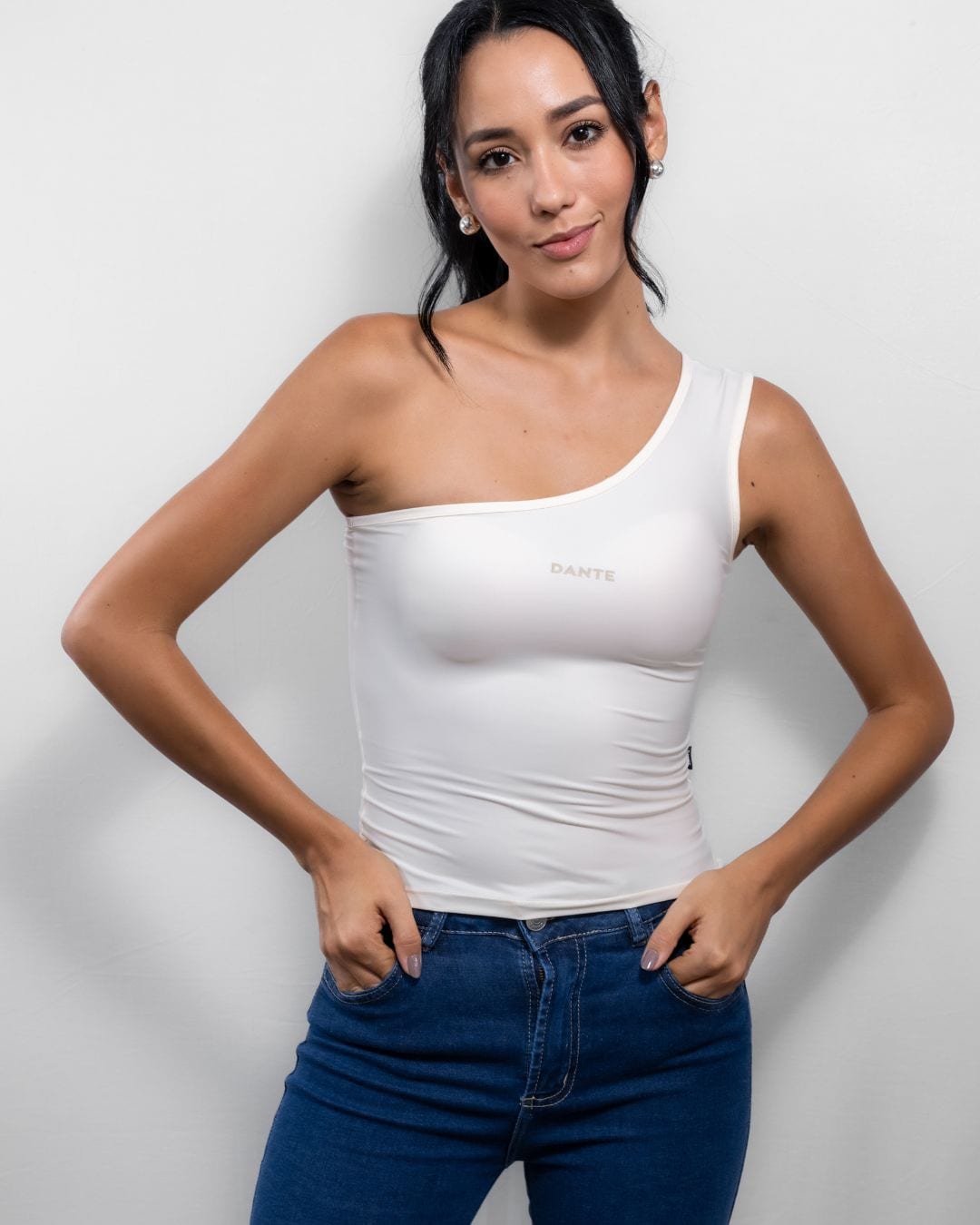 Top Antimanchas Ivory One Shoulder - imagen 1