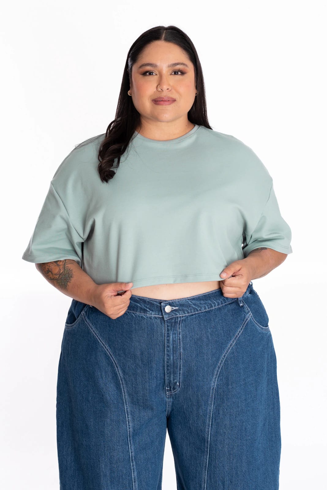 Crop Top Oversize Verde - imagen 3
