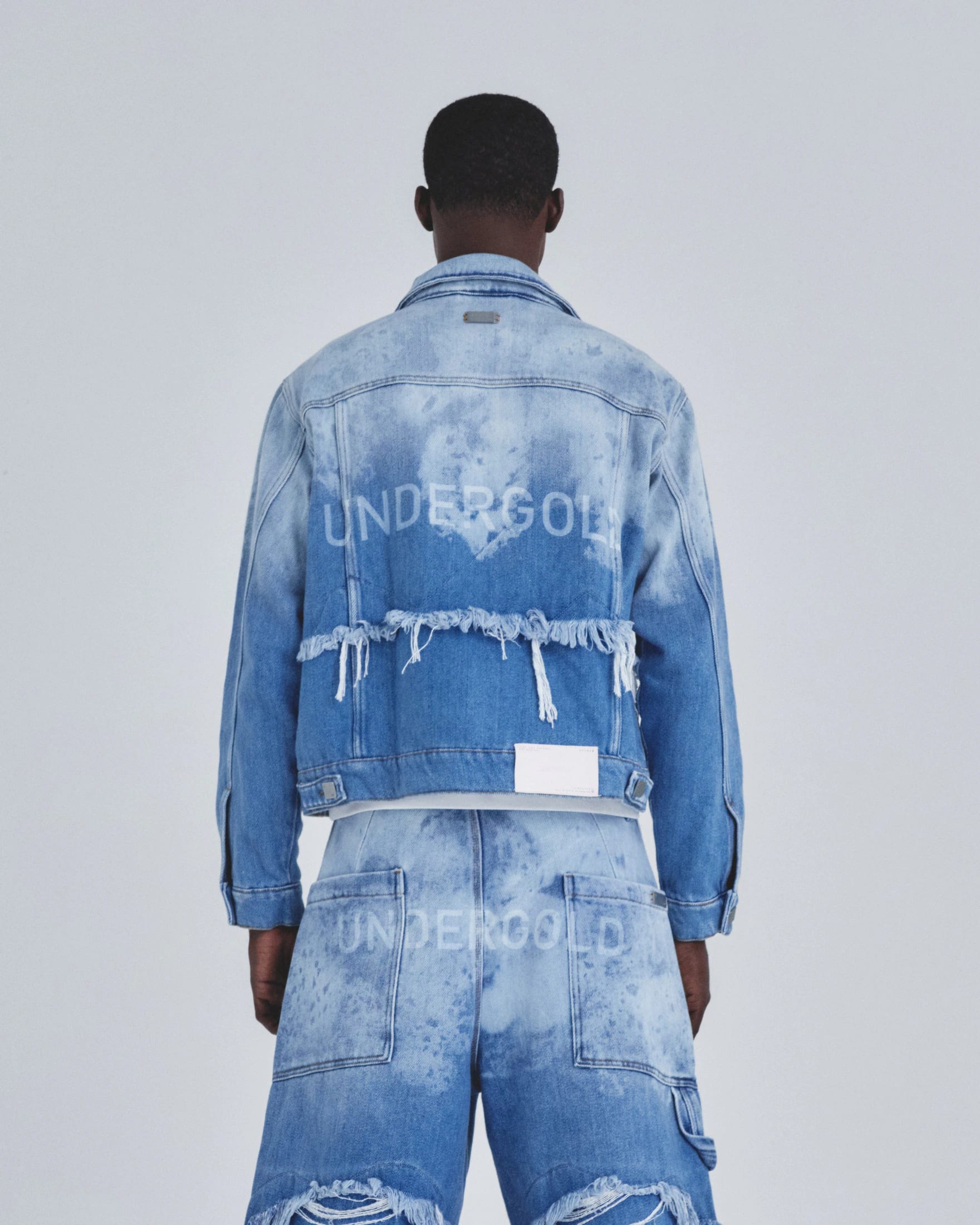 Holy State UNDRGLD Double Destroyed Jacket Blue - imagen 5