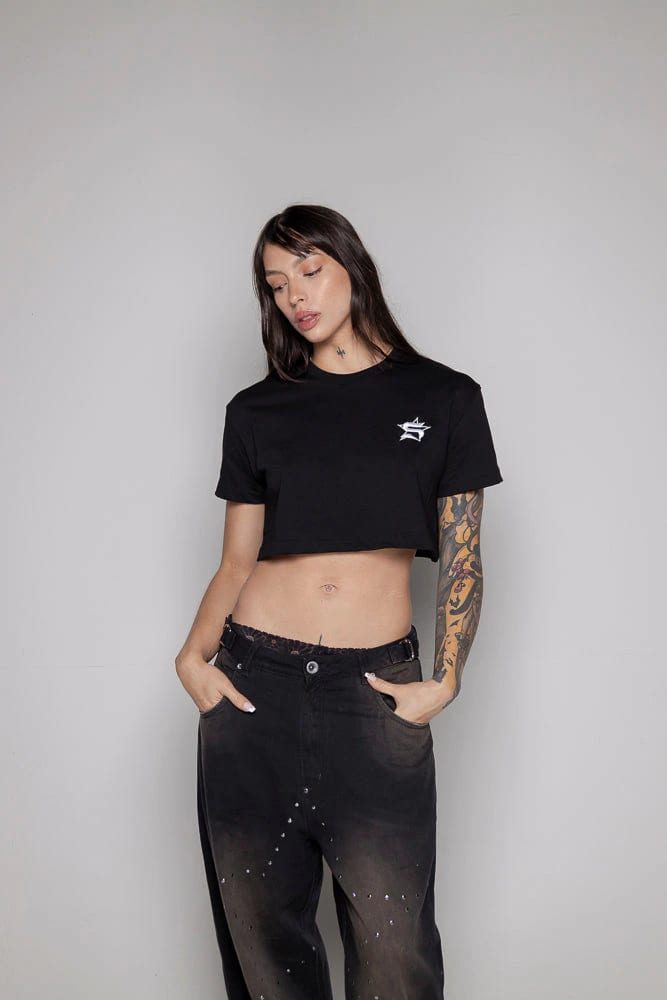 Crop-Top Basic Courage-Negro - imagen 3