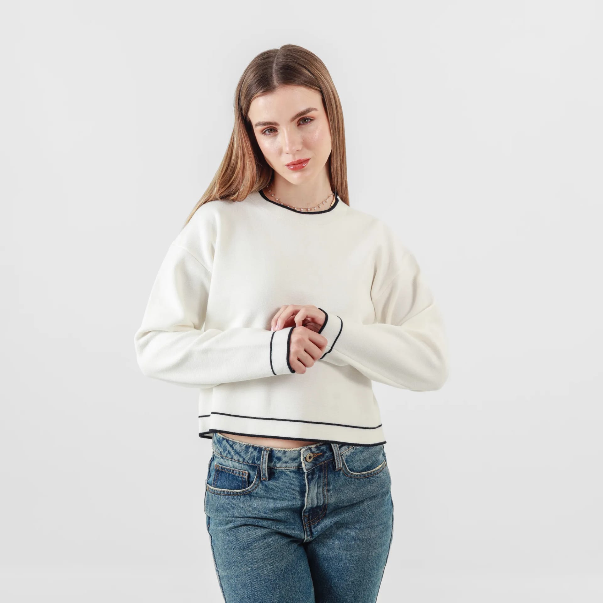 Sweater Cuello Redondo Manga Larga - imagen 17