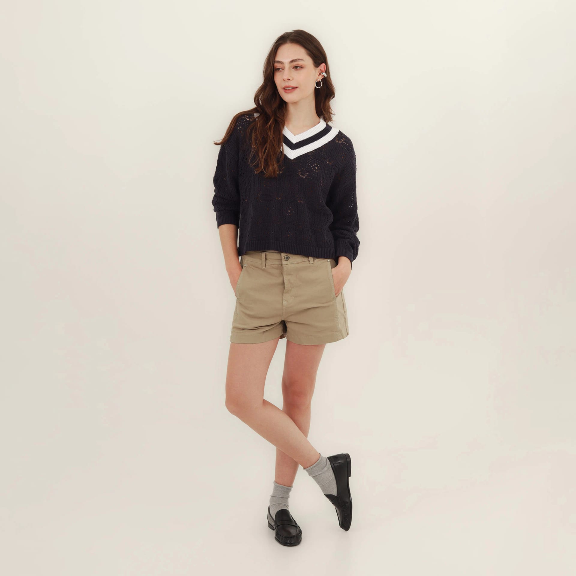 Sweater Cuello V Manga Larga - imagen 4