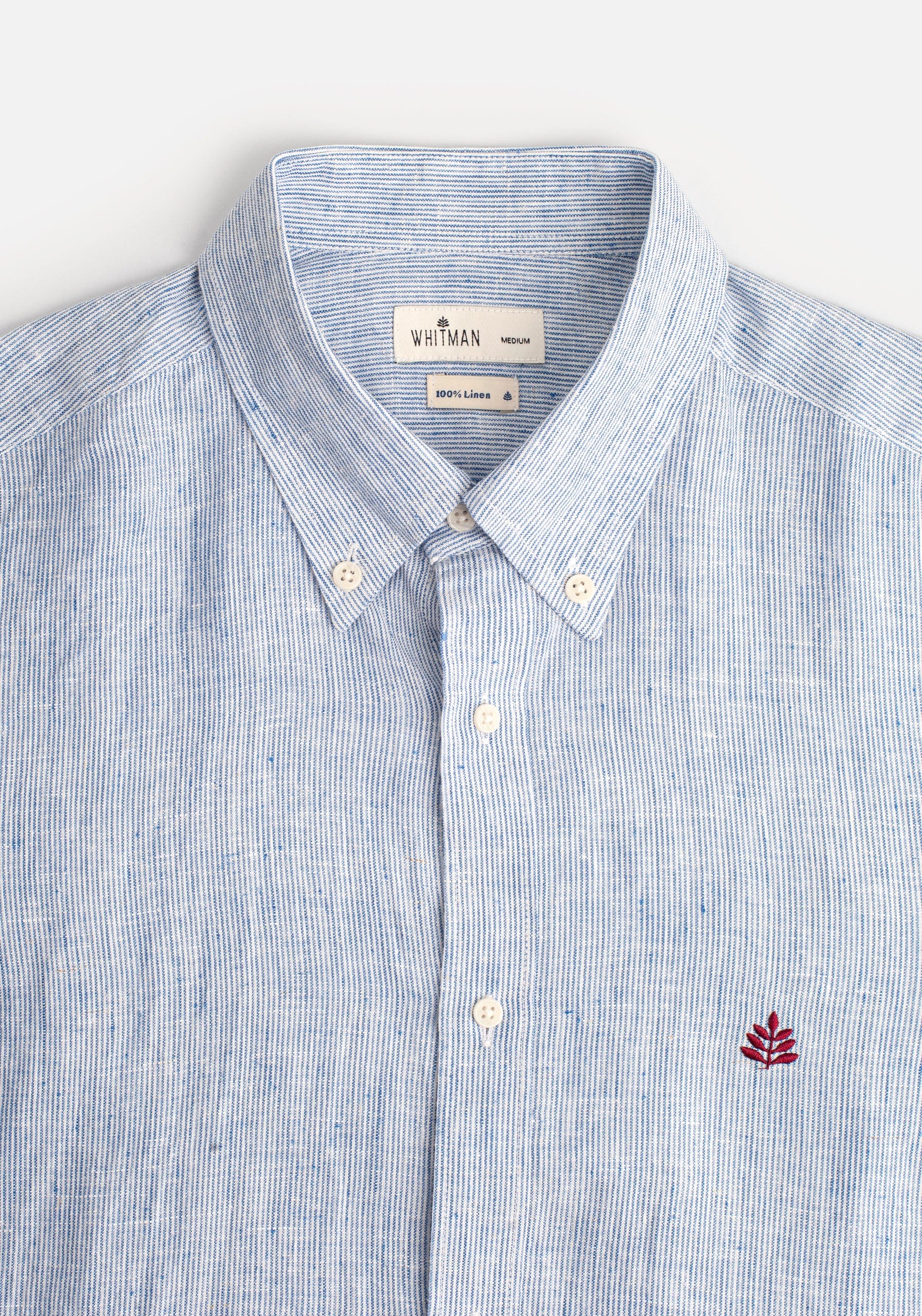 Camisa H CBD Lino L-Vin Rayas Azul Claro-Blanco - imagen 2