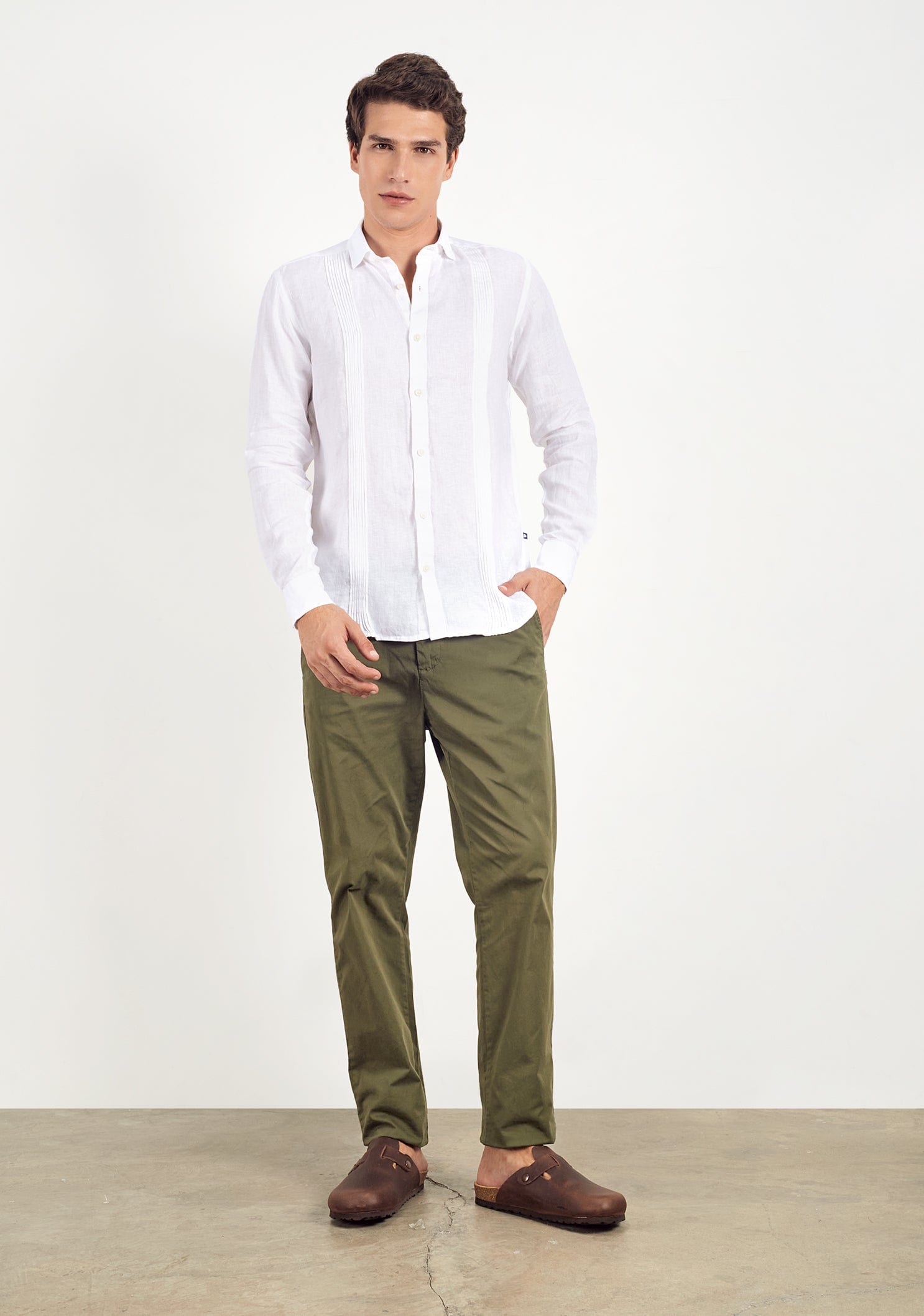 Camisa H Cachao Guayabera Blanco - imagen 4