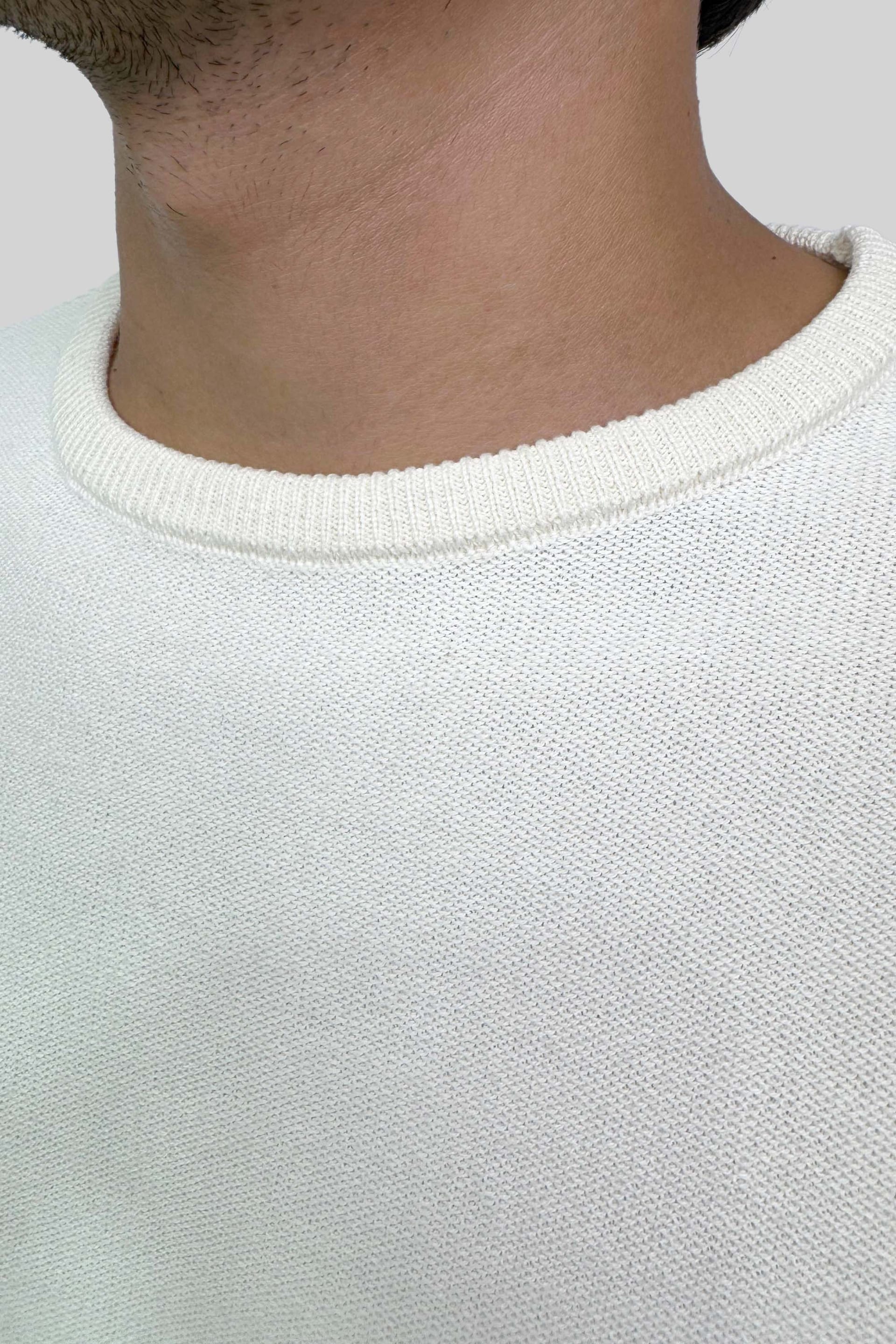 CREW NECK TEJIDA OFF WHITE - imagen 2