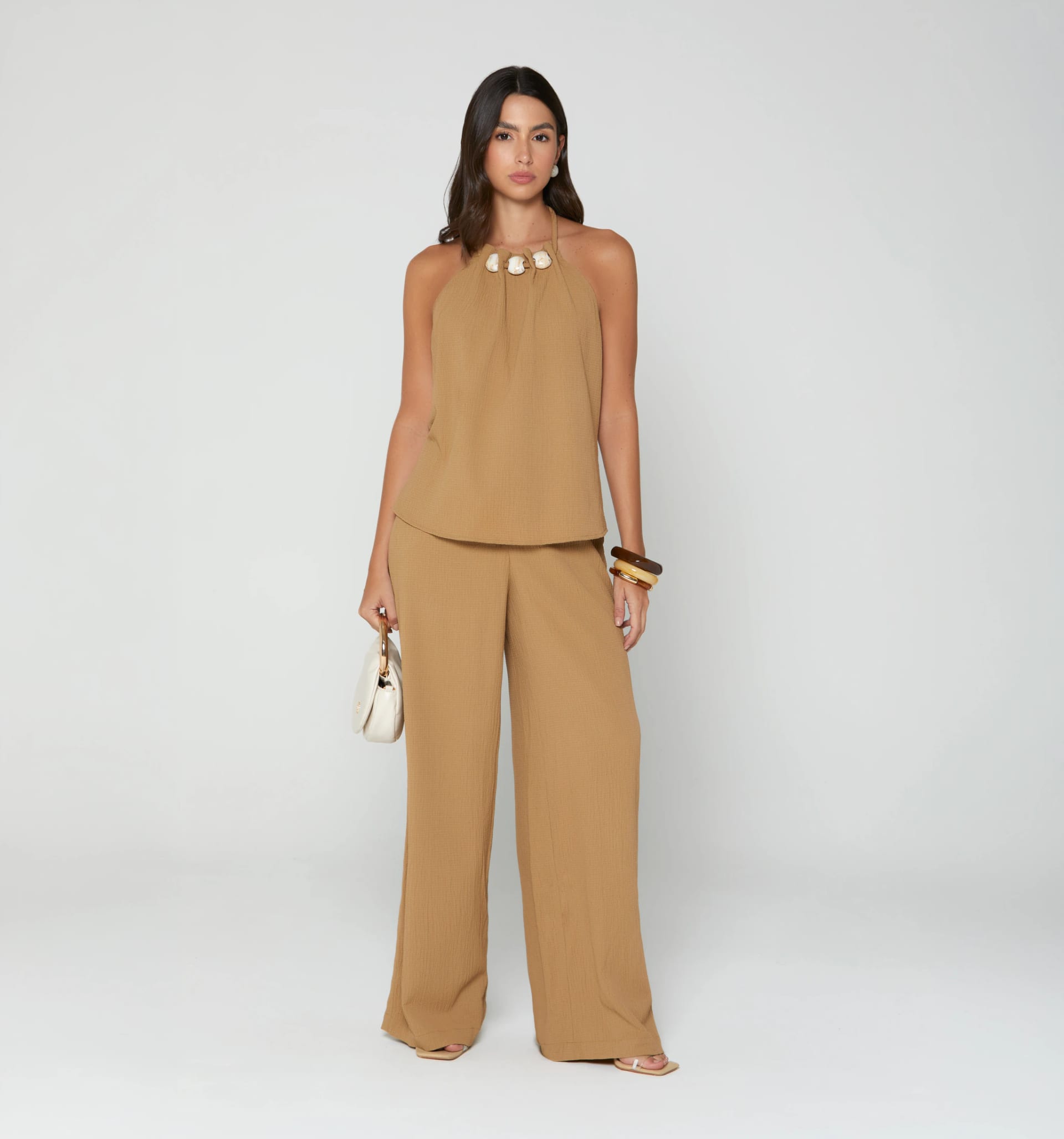 Blusa halter de amarre en cuello - imagen 4