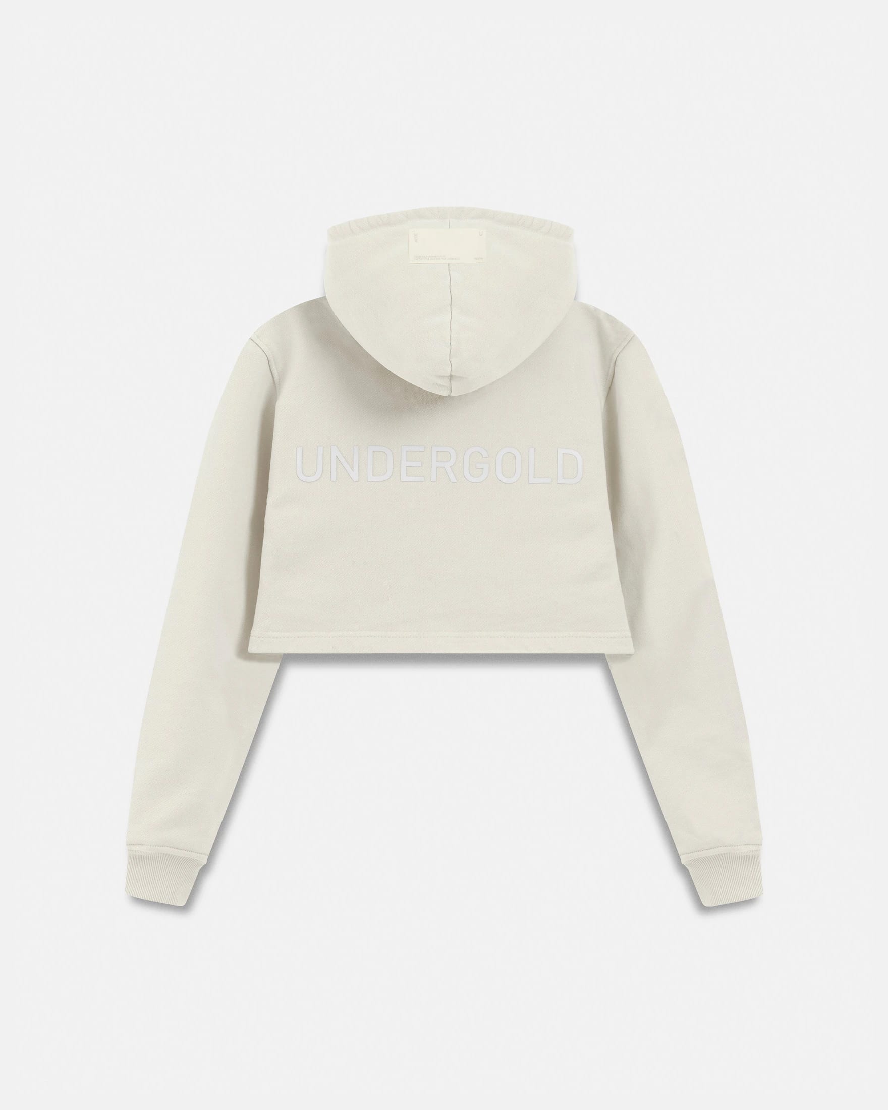 Line Basic Slim Fit Zip Up Cropped Hoodie White - imagen 3