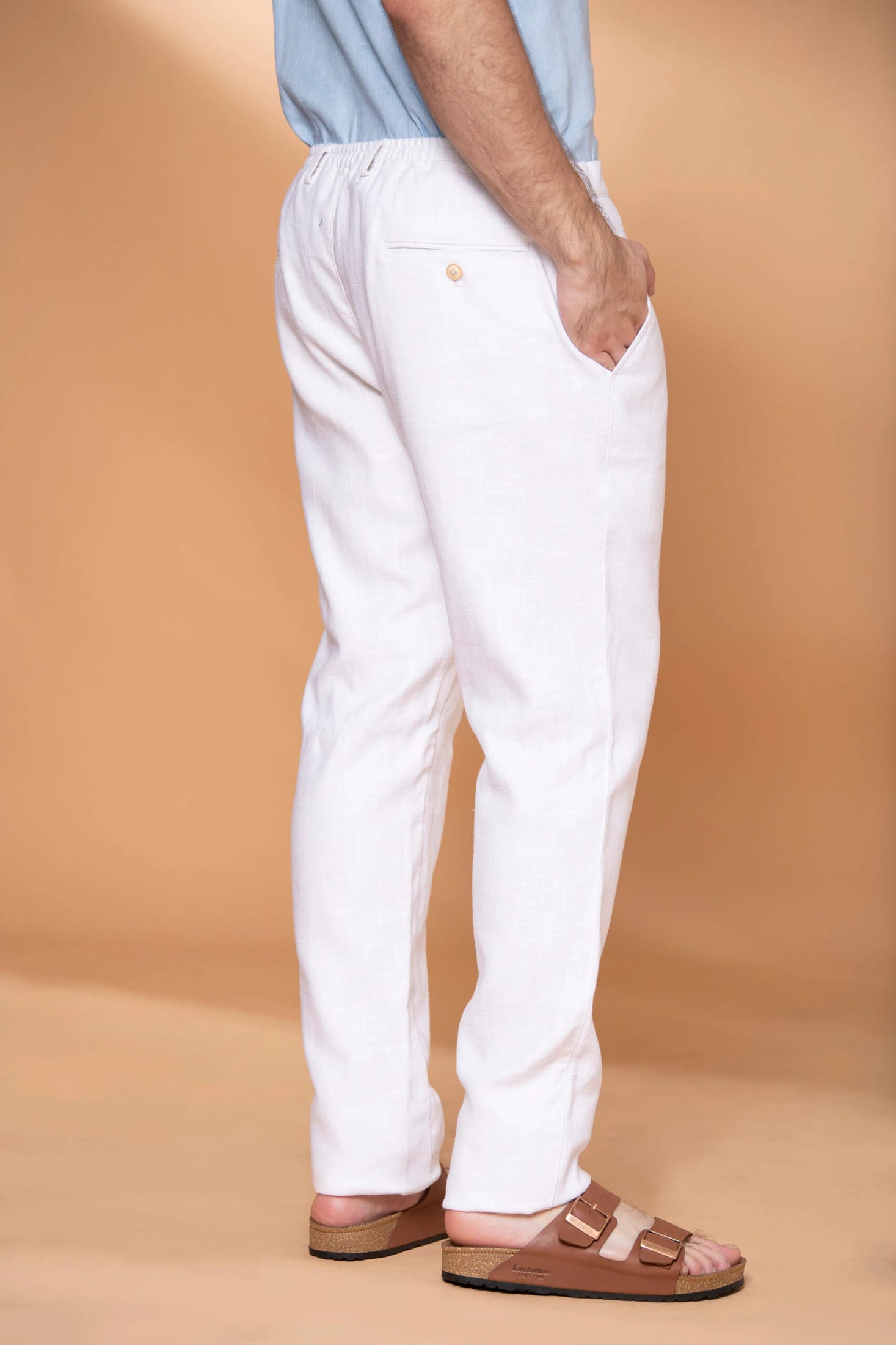 Pantalón Portofino Lino Marfil - imagen 2