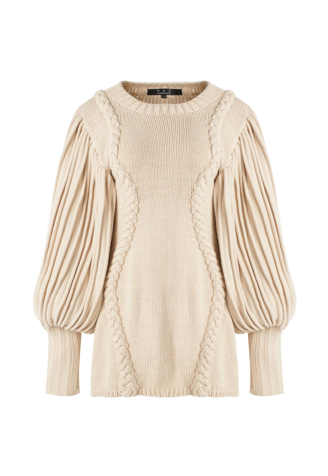 MINI WOVEN DRESS WITH WAVY BRAIDS - imagen 1