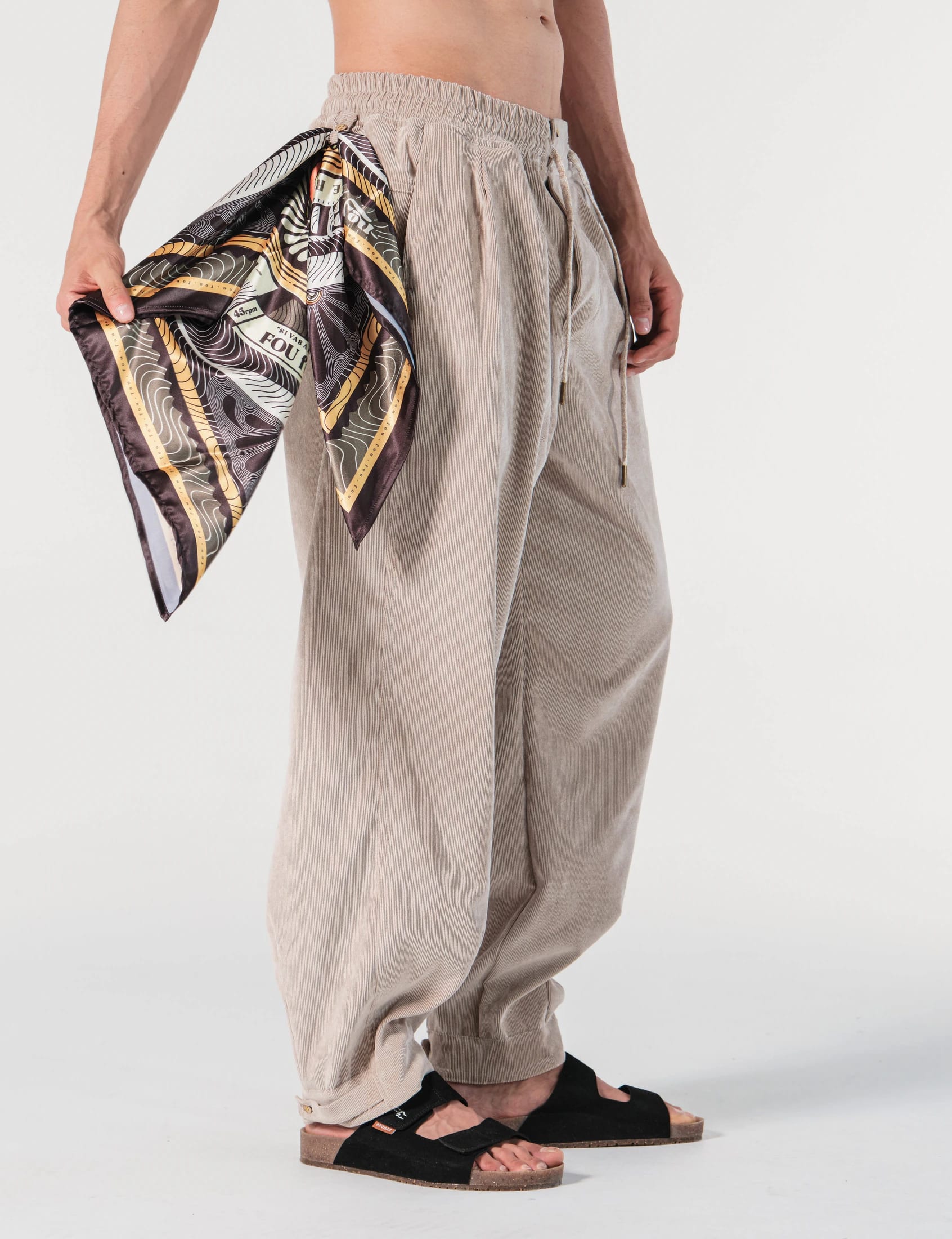 Pantalón Baggy Loose Fit Conexion Beige Hombre - imagen 3