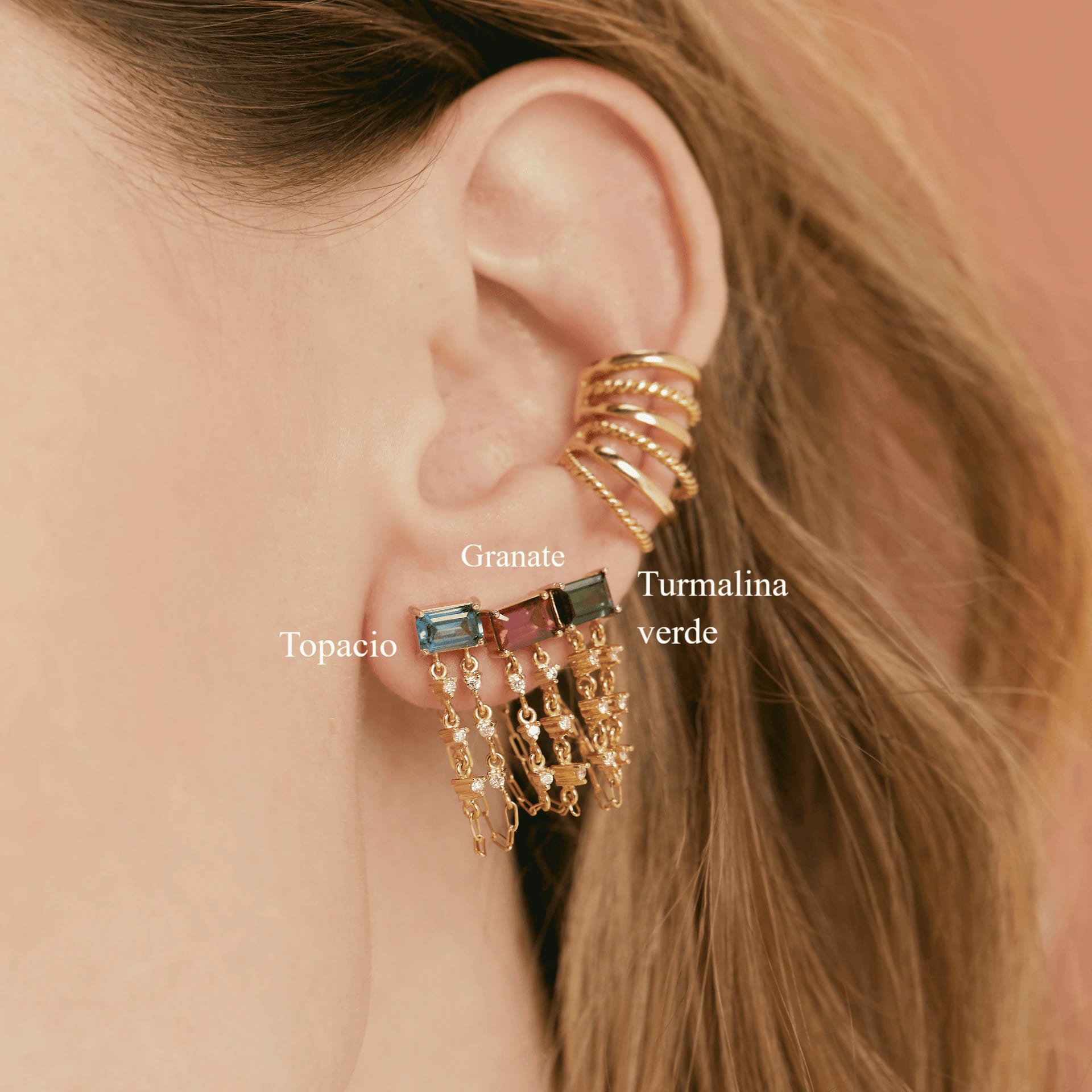 Arete Street string doble cadena - imagen 3