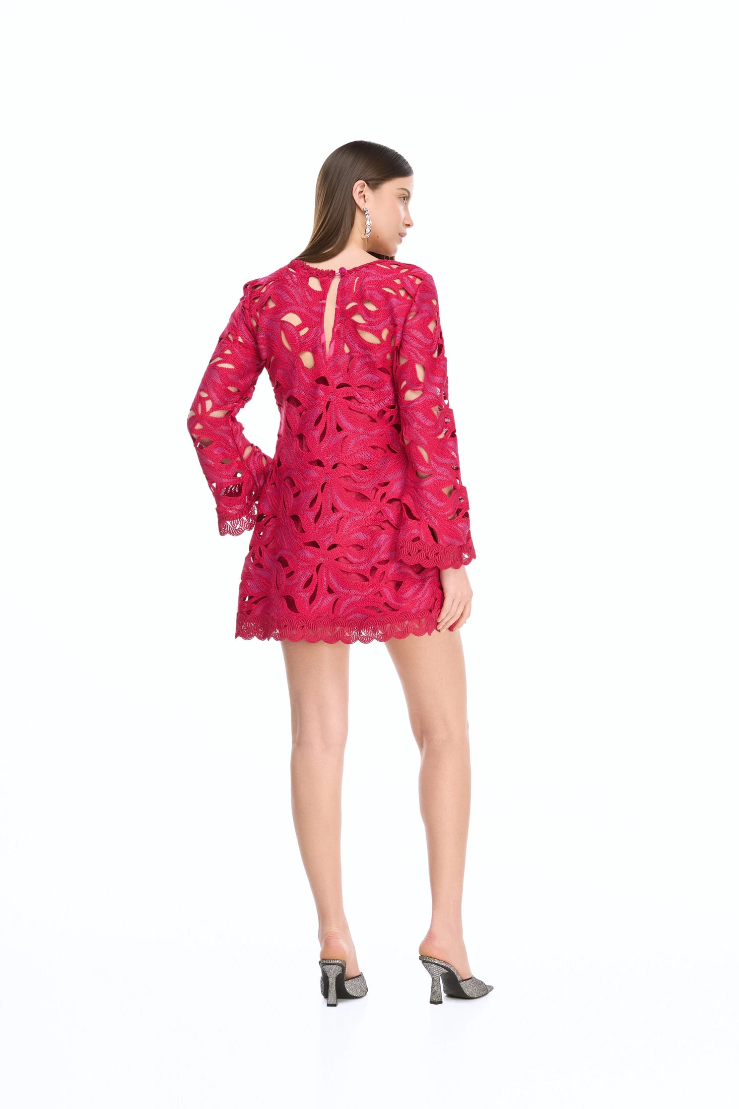SOLSTICIO MINI DRESS BURGUNDY - imagen 2