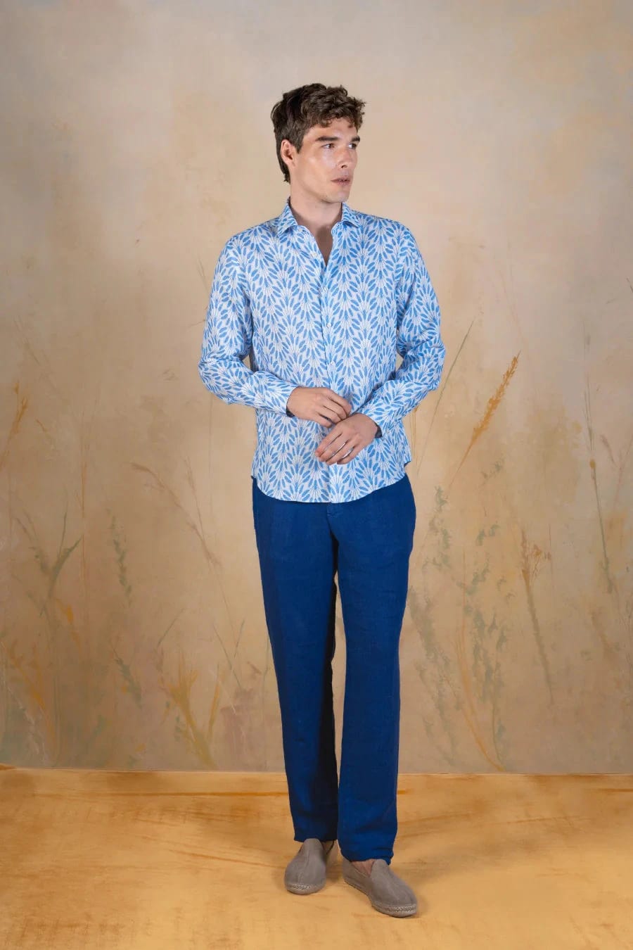 Light Blue Spica linen shirt light blue - imagen 1