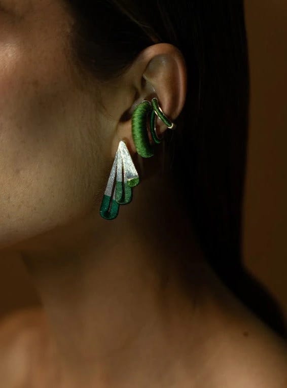 Trio Woven Wing Earrings - imagen 5