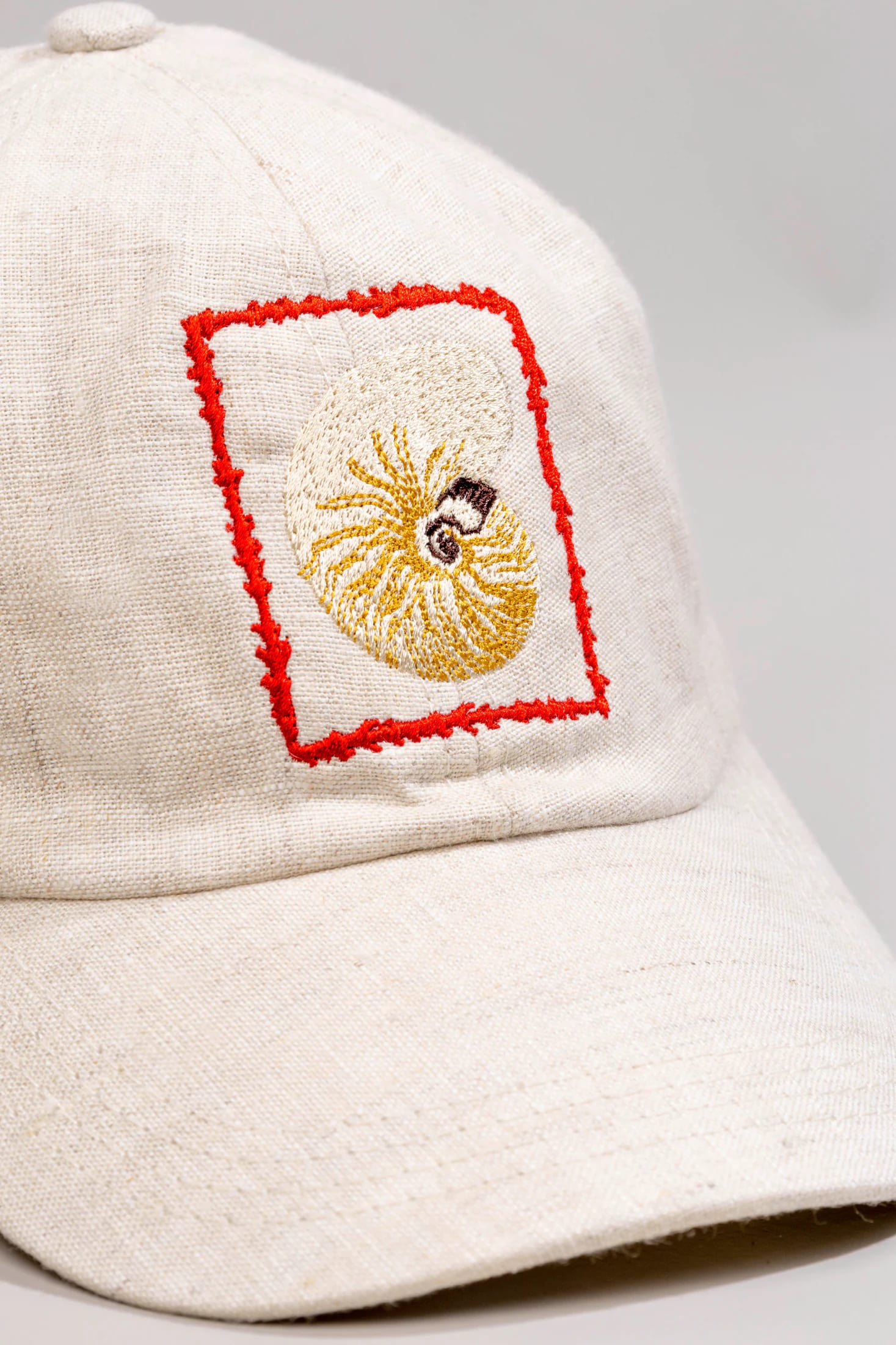 Men's linen cap atlantis embroidered - imagen 18