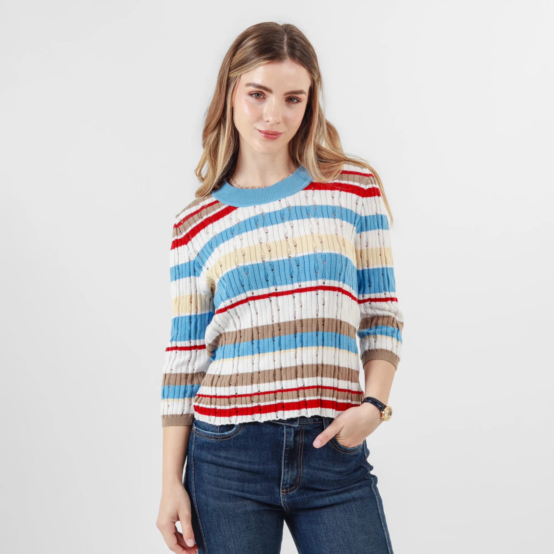 Sweater Cuello Redondo Manga Al Codo - imagen 13