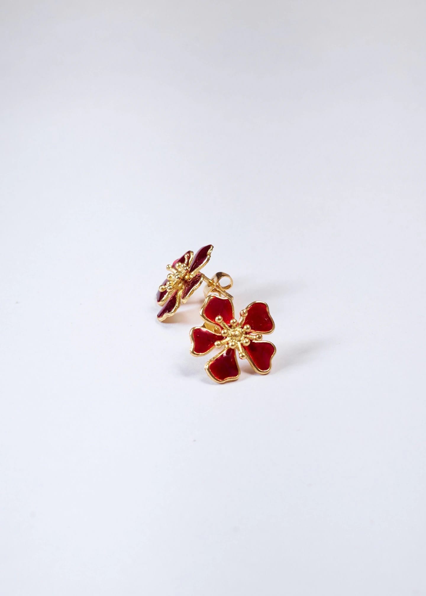 Aretes Aurora Mini Rojo Vino - imagen 3