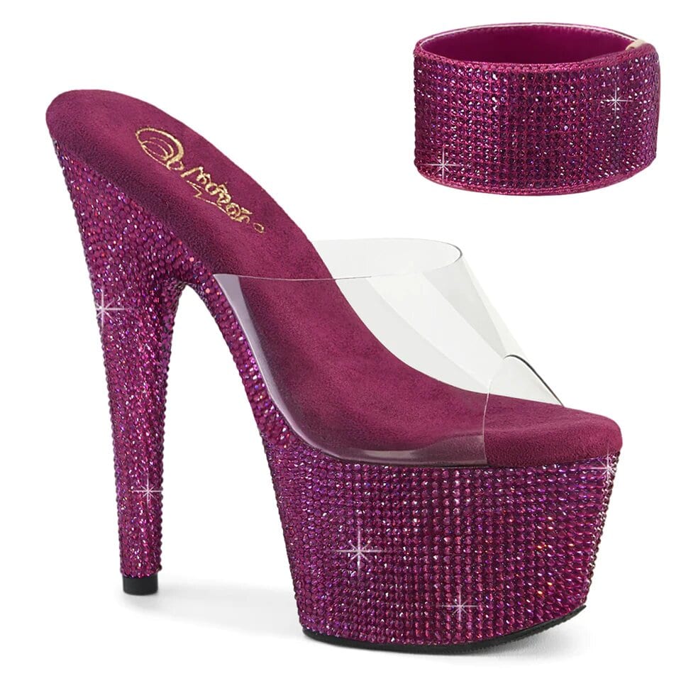 Zapatos sandalias bajo pedido Tacones Plataforma Poledance Pleaser BEJEWELED-712RS - imagen 1
