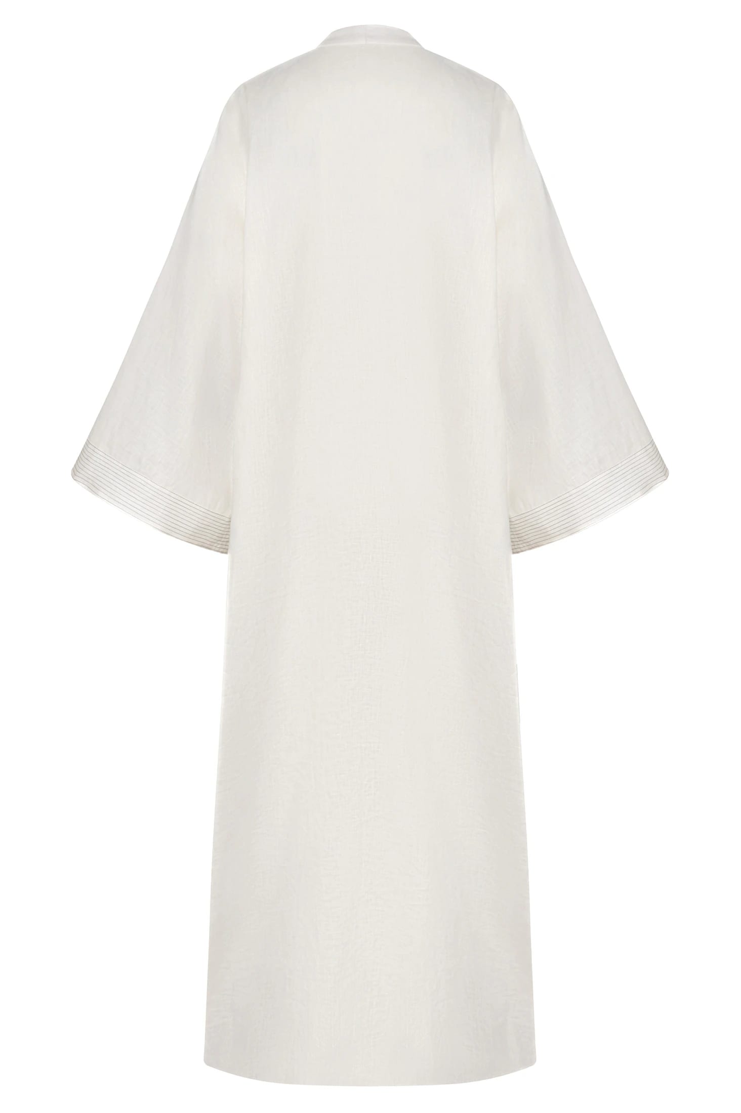 Rafaela Embroidered Kaftan / Ivory Green Buganvilias - imagen 3