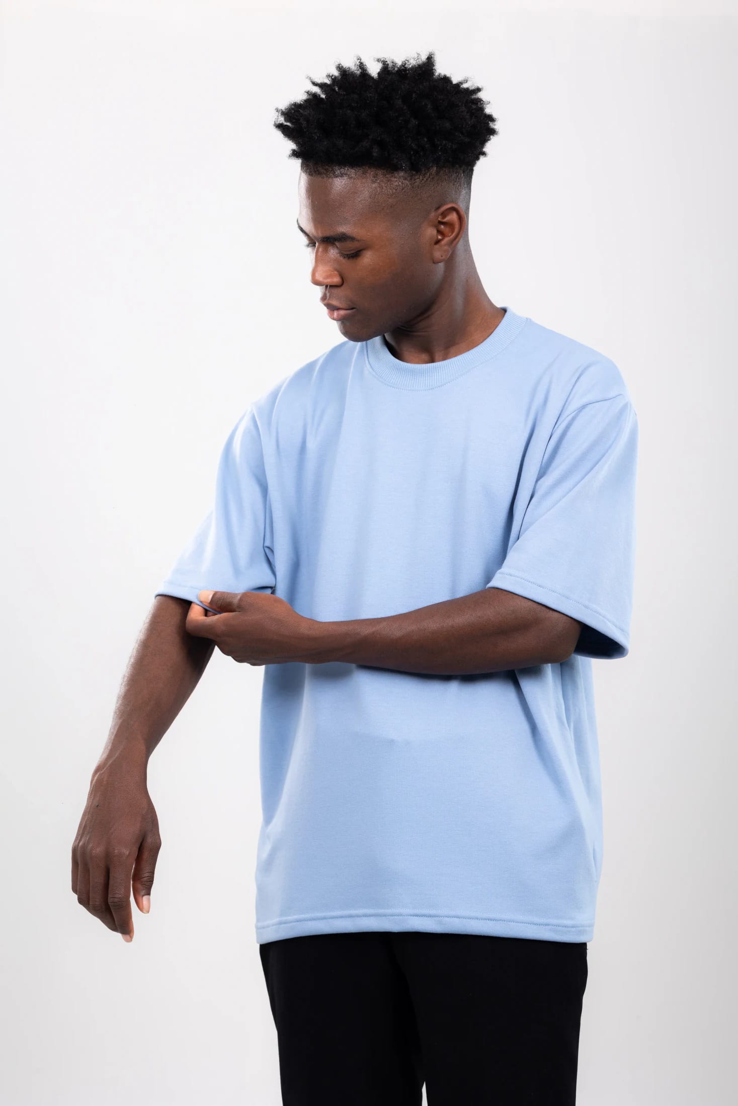 CAMISETA OVERSIZE 14082 GRIS AZULADO BASICA SVG - imagen 4