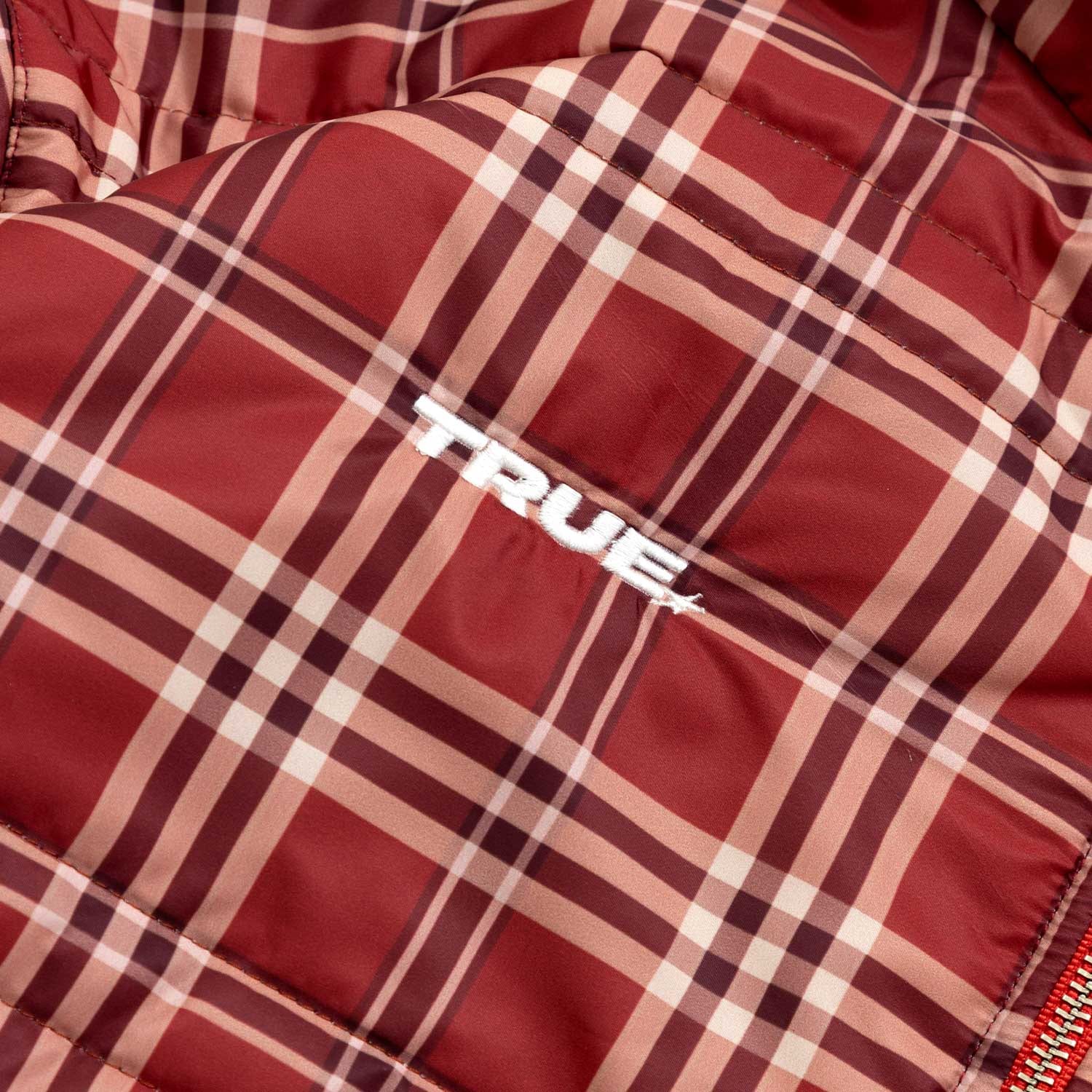 Intuition Plaid Puffer Jacket - Burgundy - imagen 9