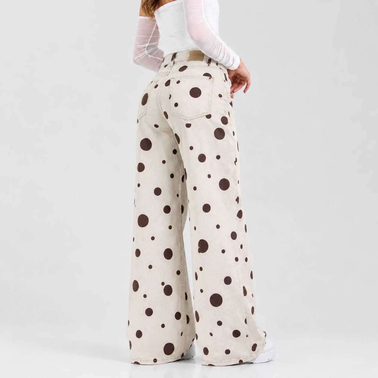 Jean Wide Leg Beige Ax-3176 Rigido Premium - imagen 2