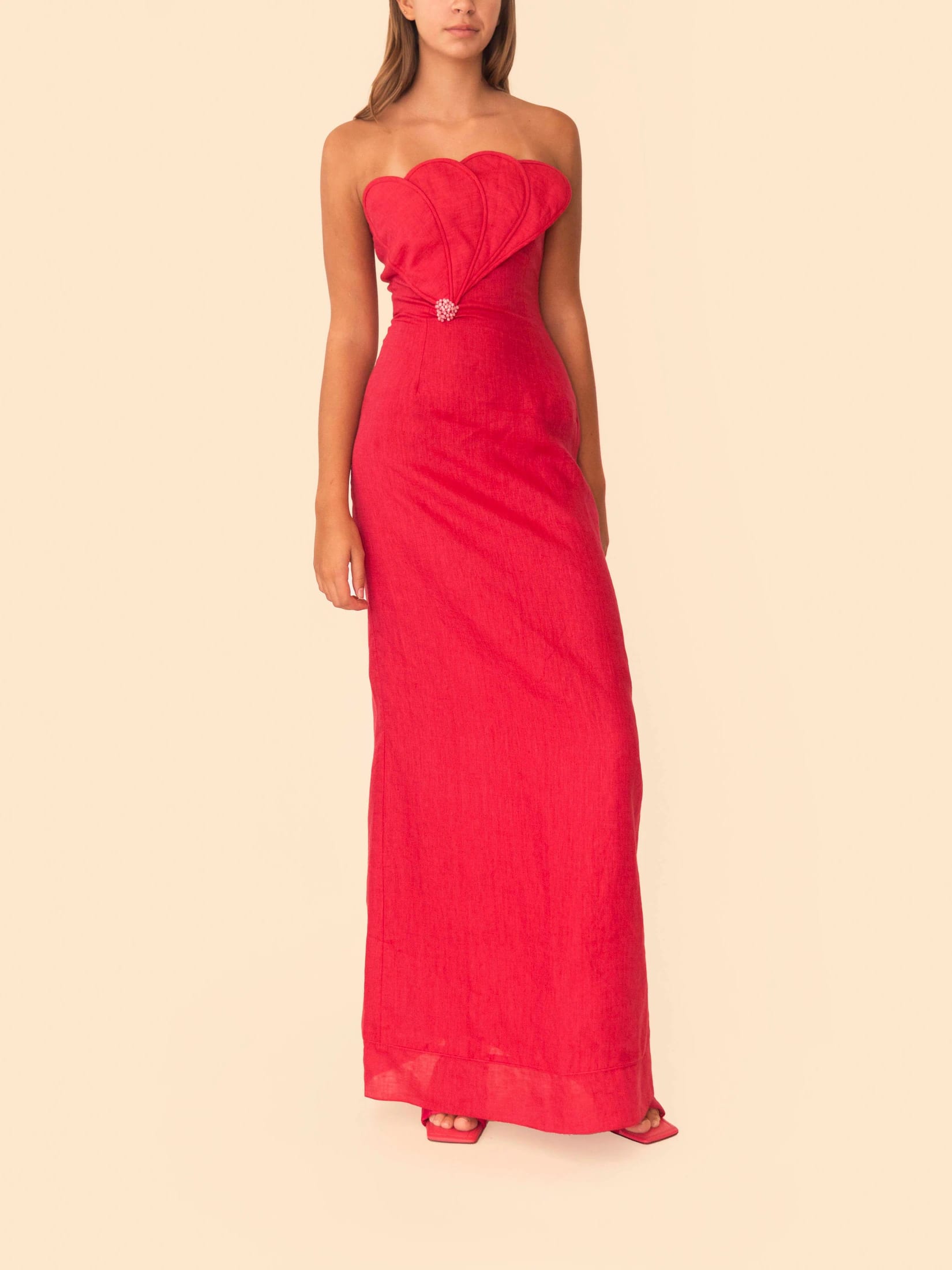 BIANCA DRESS CHERRY RED - imagen 2