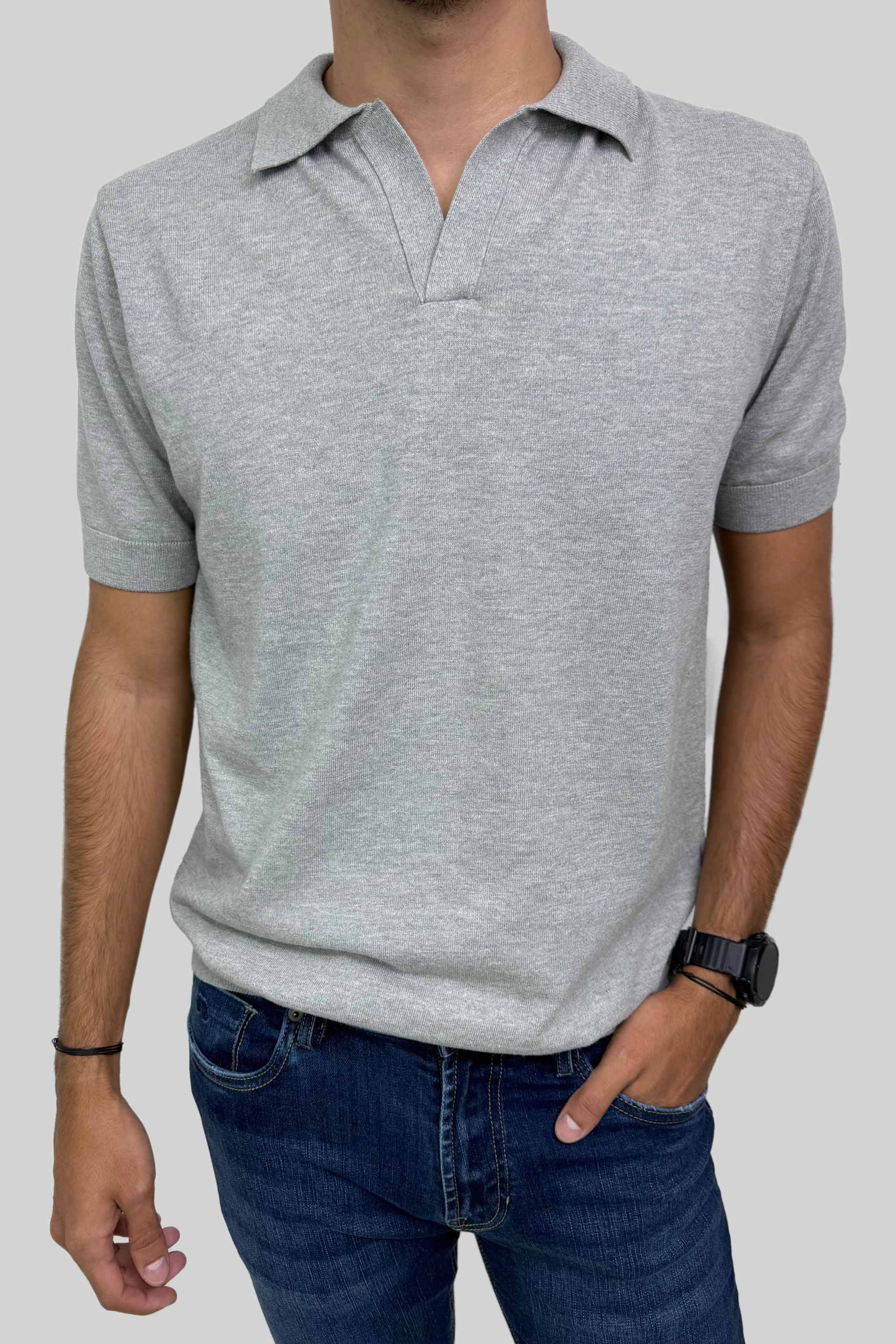 POLO TEJIDA GRIS - imagen 3