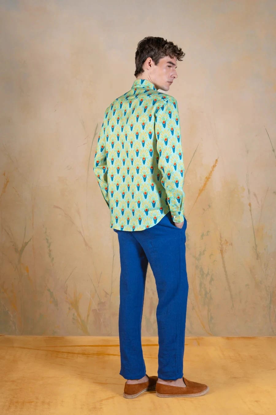 Proventus linen shirt green - imagen 3