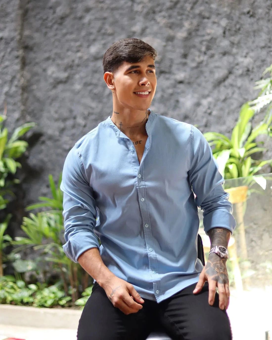 Camisa Oxford Celeste - imagen 2
