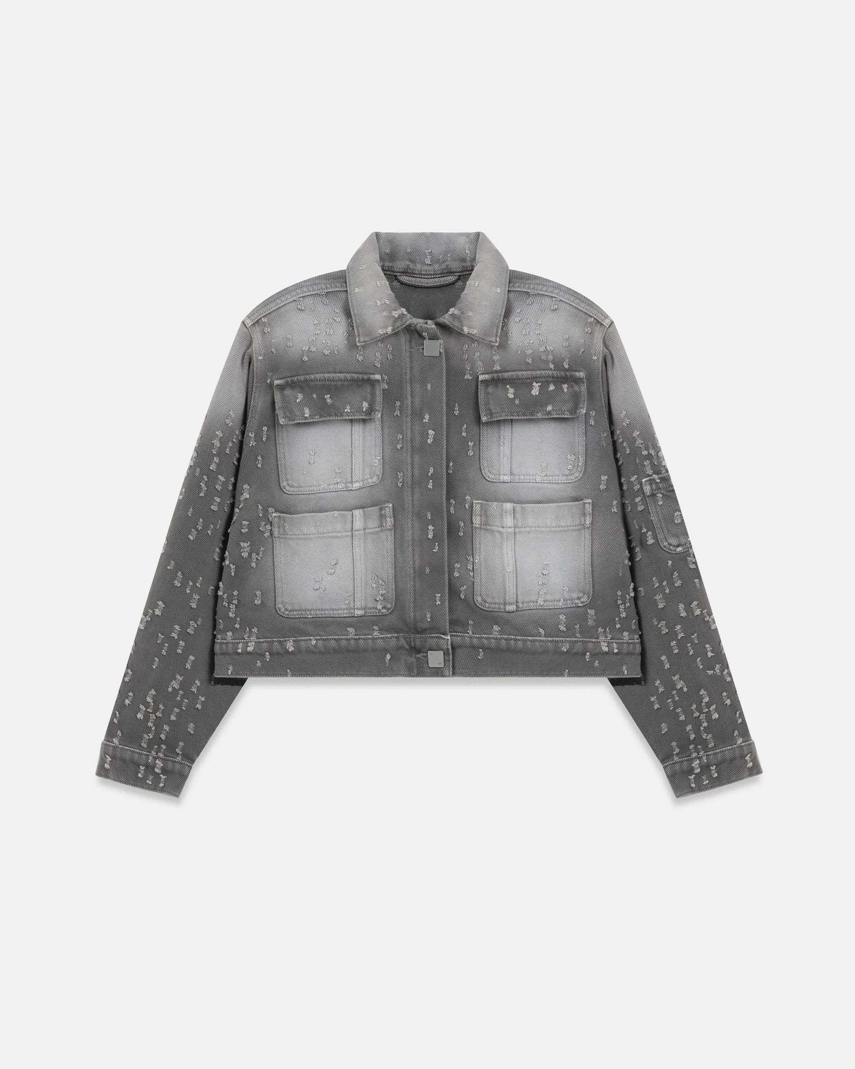 W Holy State UNDRGLD Ripped Jacket Washed Gray - imagen 3