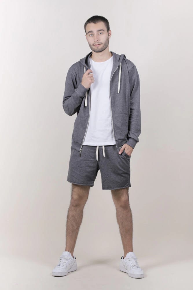 HOODIE DE CREMALLERA GRIS UNISEX - imagen 1
