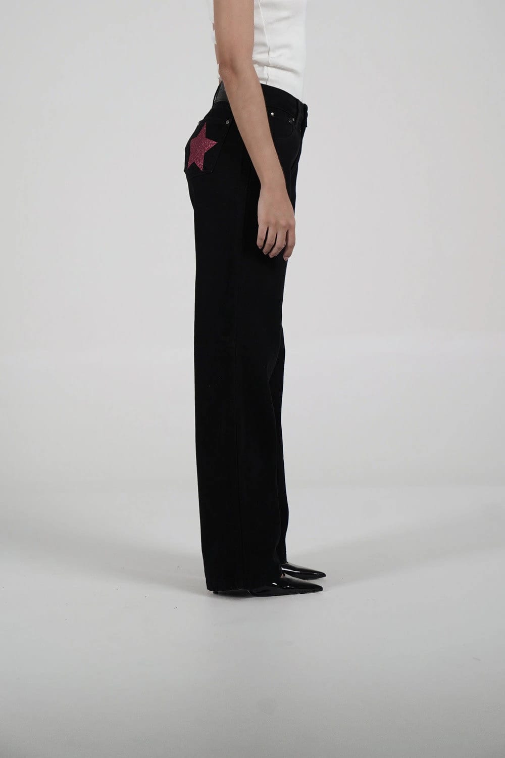 Double Star Black Jeans (Hot Pink) - imagen 5