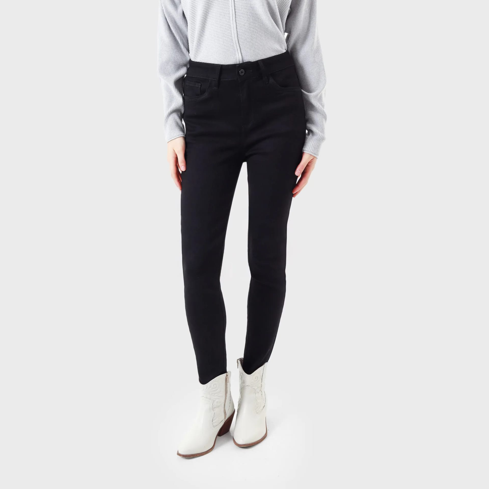 Jean Tiro Medio Bota Skinny - imagen 6