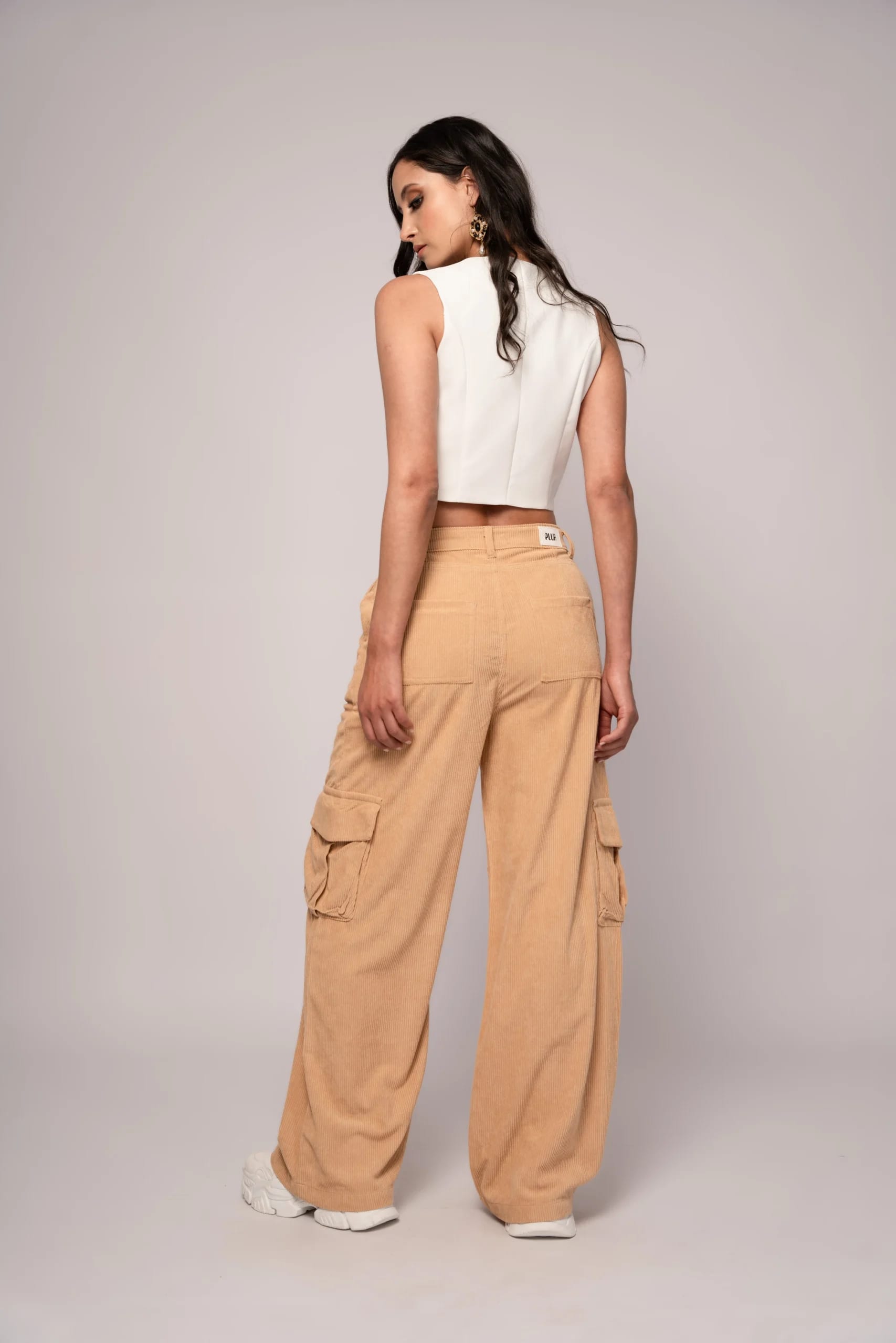 Pantalón Cargo Pana Camel - imagen 1