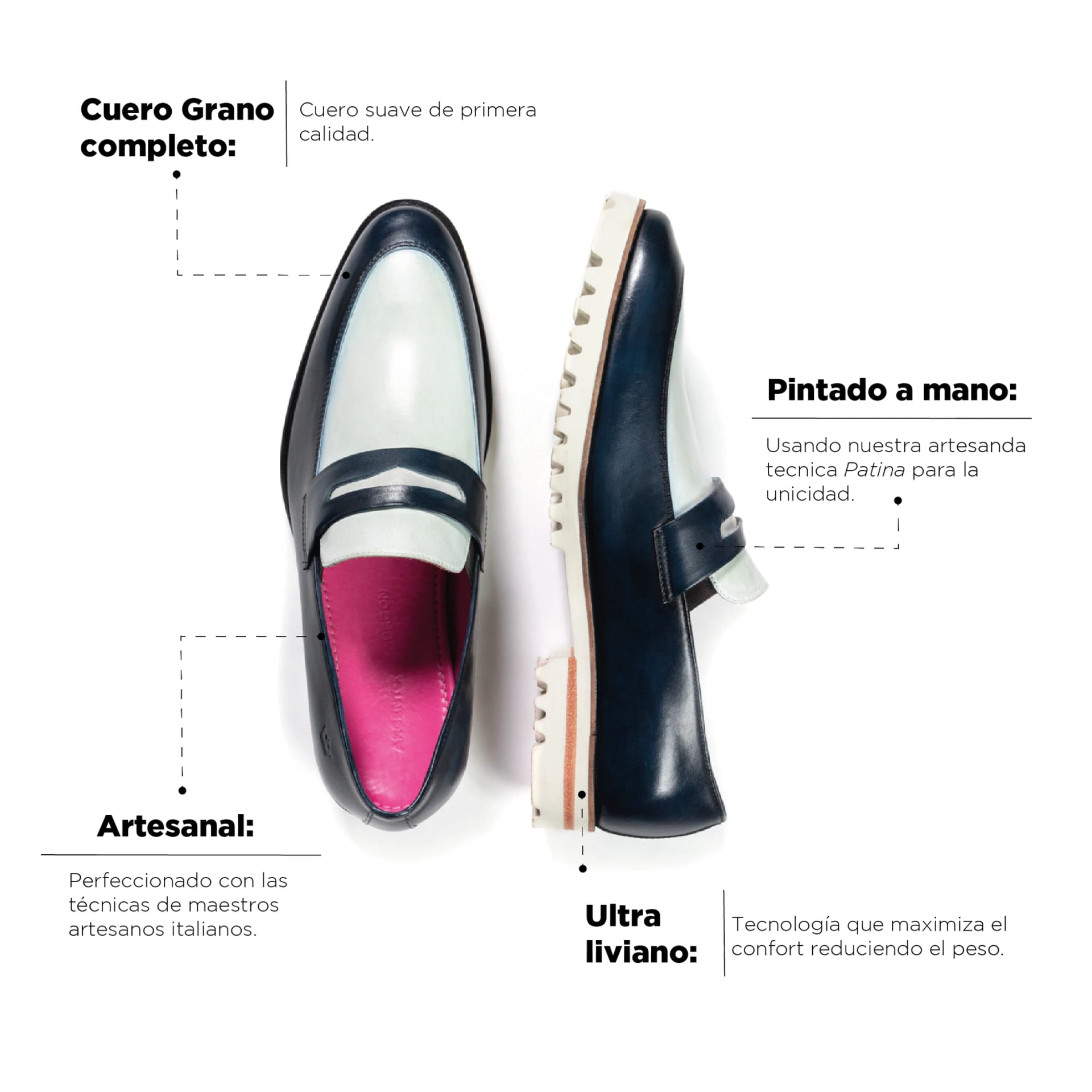 Mocasín Alessandro Marino Suela Ultraliviana - imagen 4
