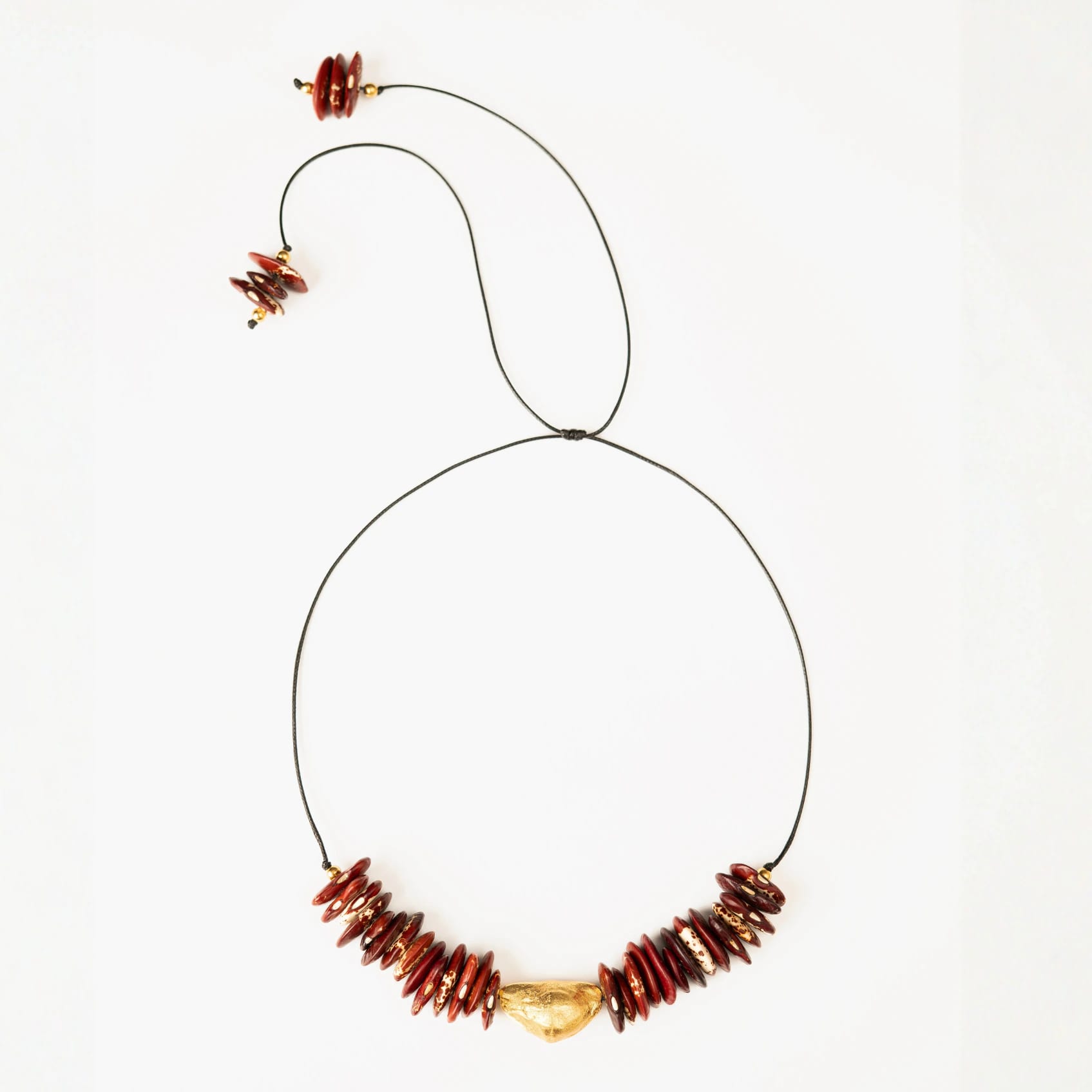 Collar Fruto Frijol Rojo - imagen 2