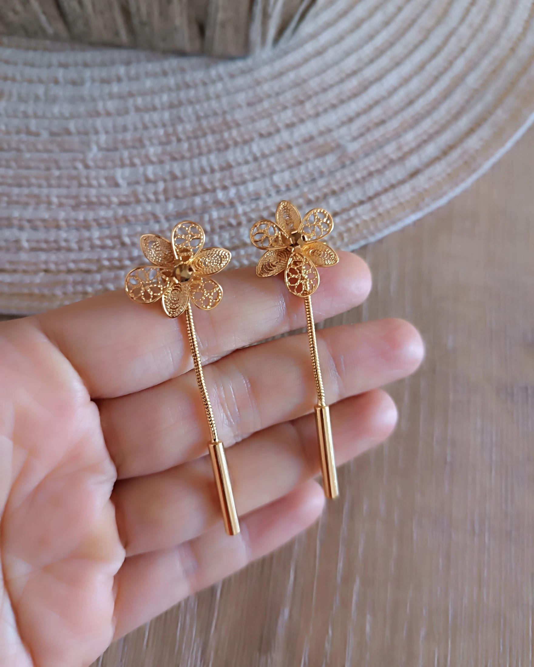 Aretes filigrana doble función Esther - imagen 3