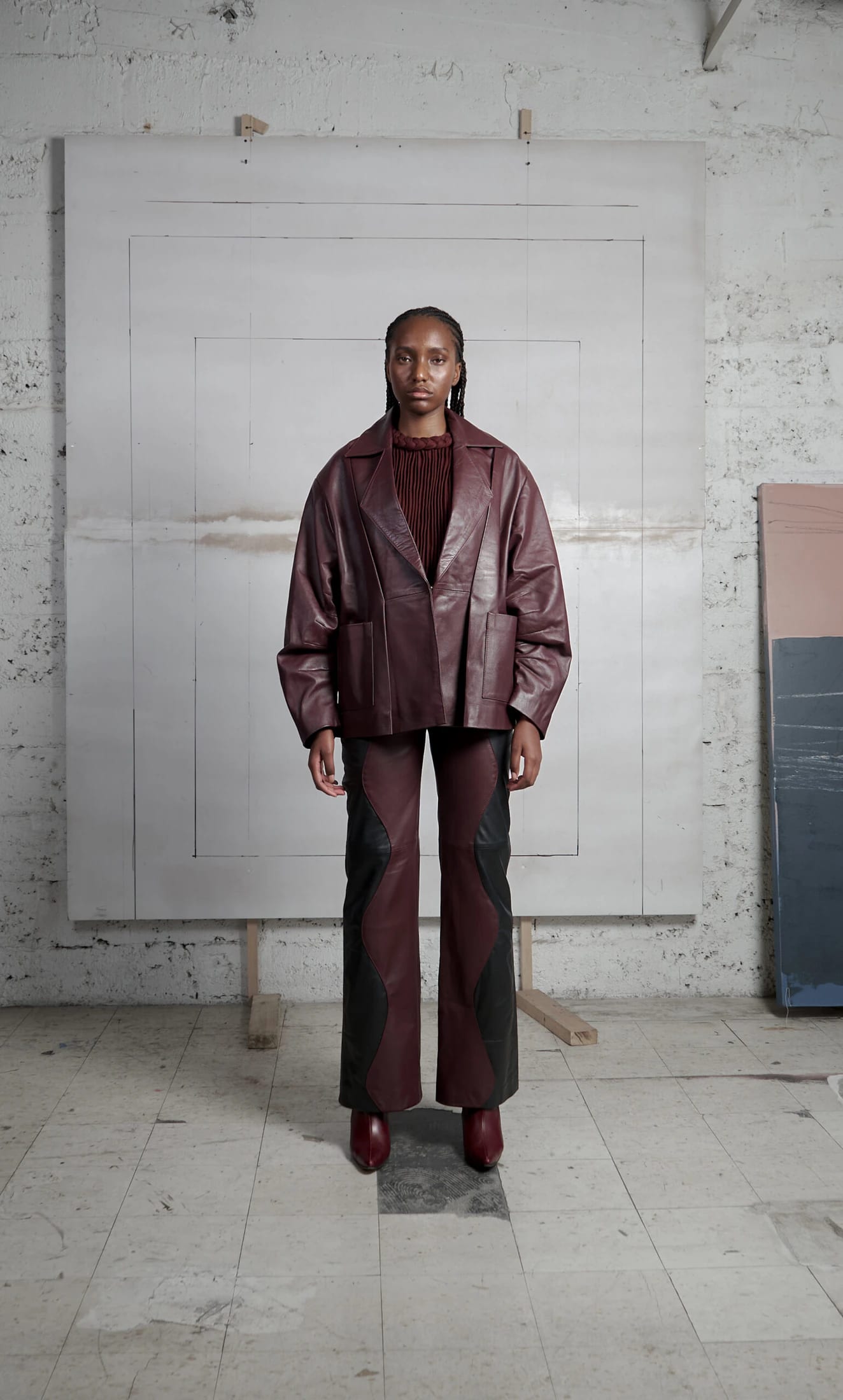 TWO-TONE LEATHER MOUNTAIN TROUSERS - imagen 2
