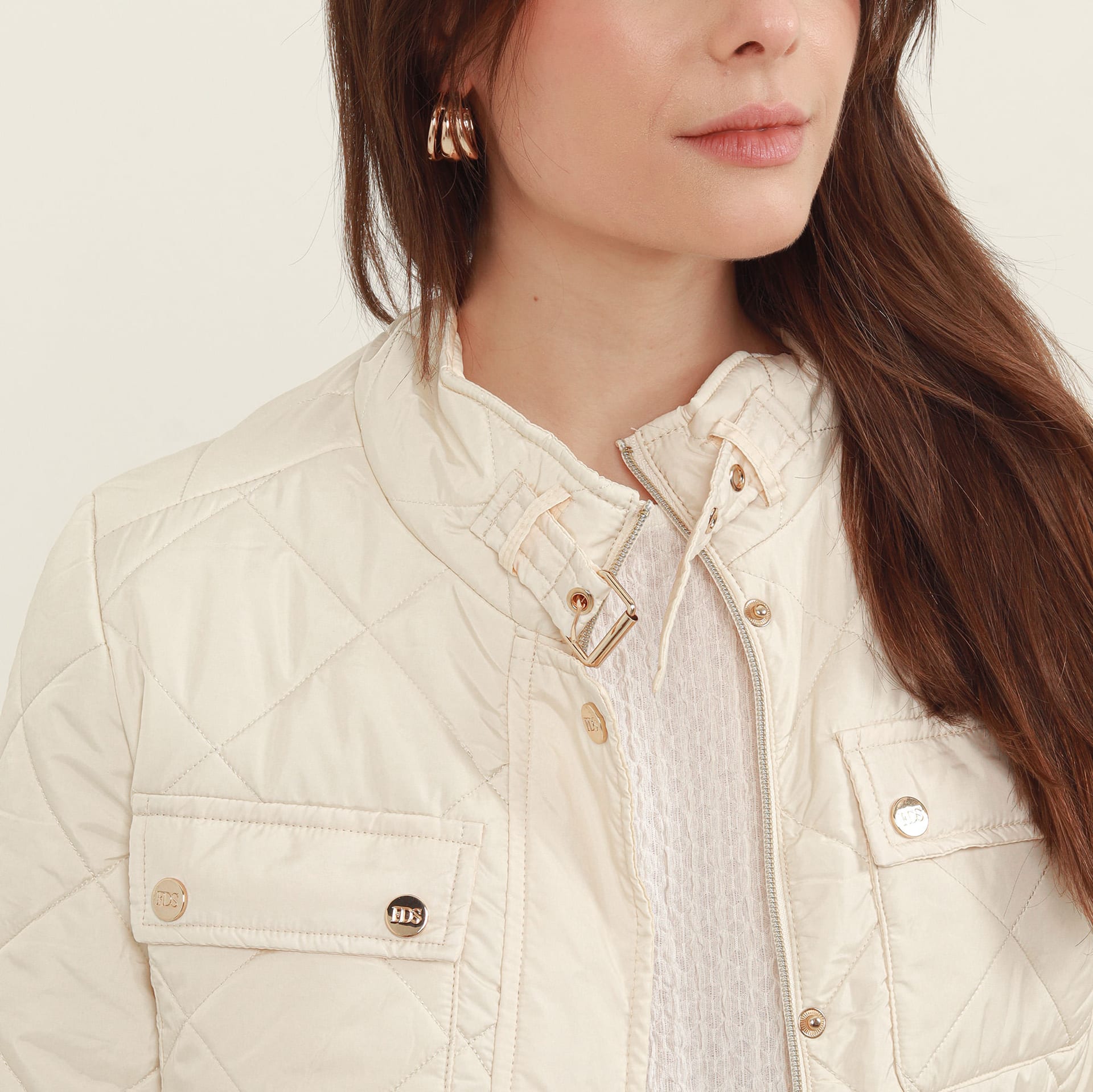 Chaqueta larga acolchada con ajuste en cintura - imagen 11
