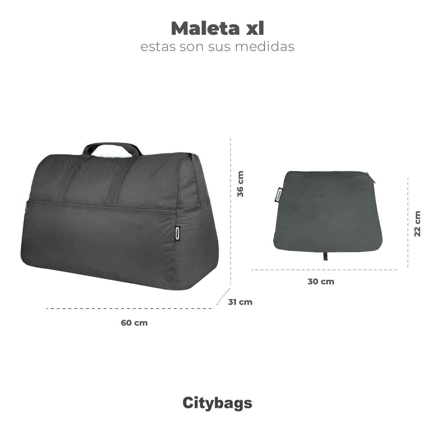 Maleta XL ULTRA Plegable Estampado Jazmin Citybags Multicolor - imagen 6