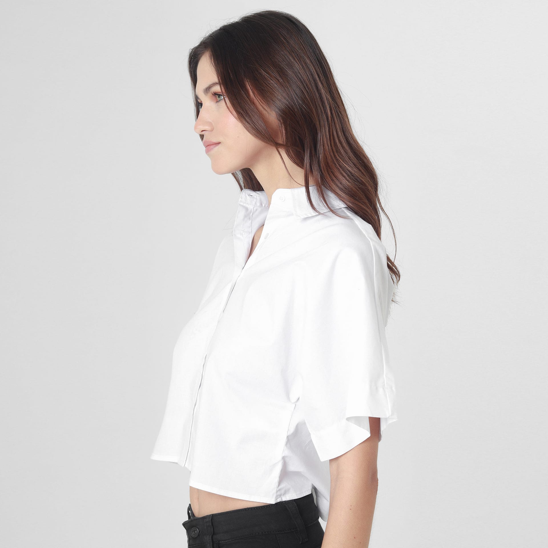 Blusa Cuello Camisero Manga Corta - imagen 4