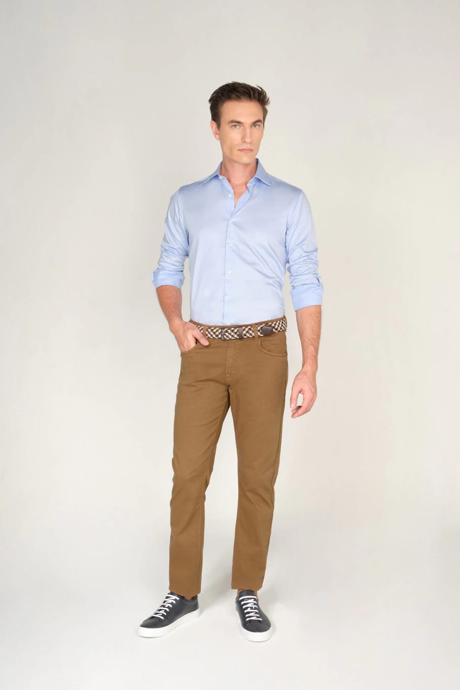 Camisa Classic Algodón Pima Azul Claro - imagen 2