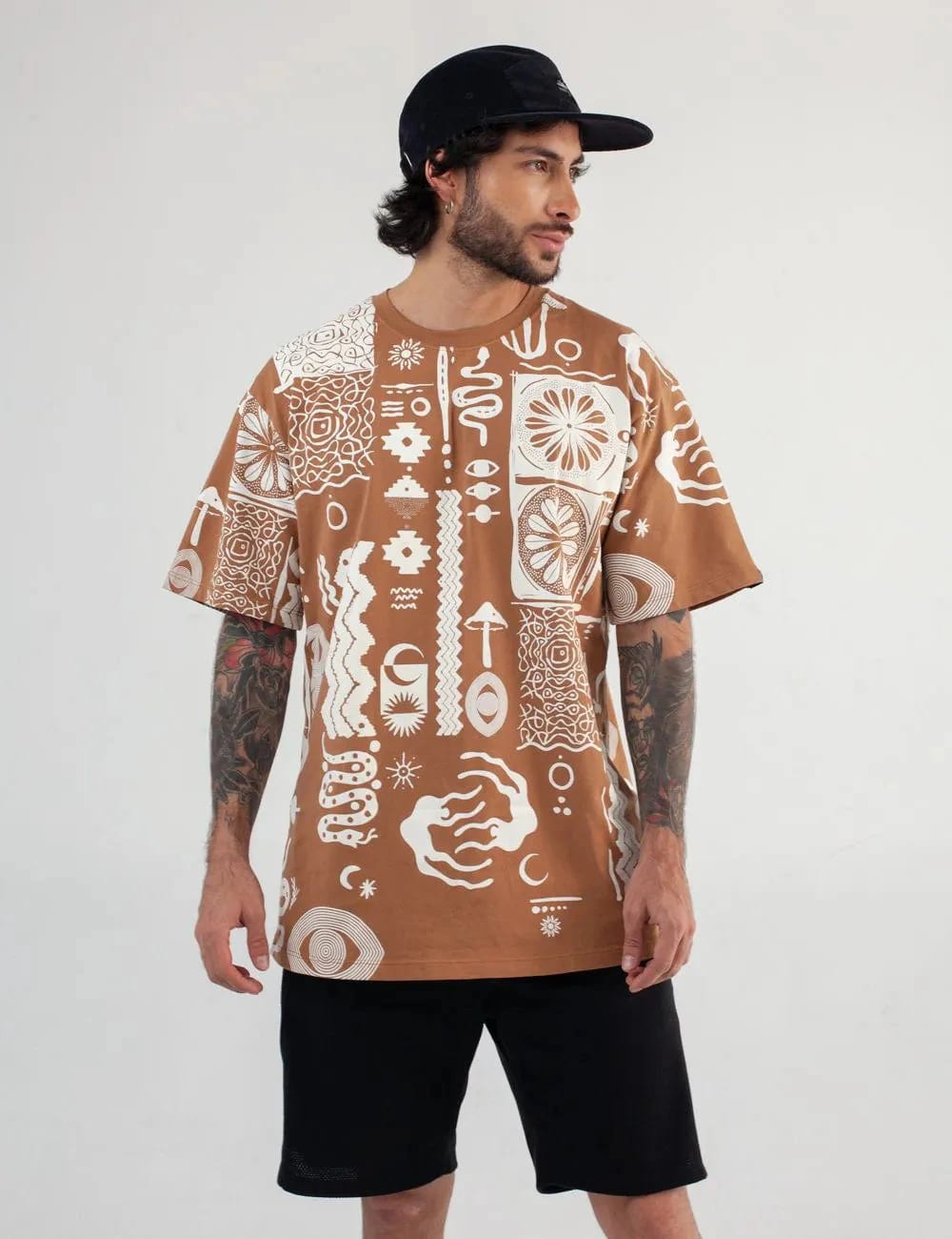Camiseta Oversize Vurú tabaco para Hombre - imagen 3
