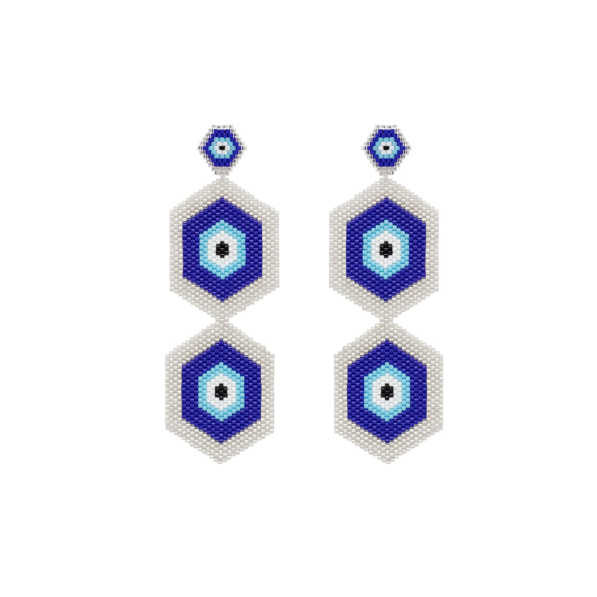 Aretes Poeta Mar Plateado - imagen 1