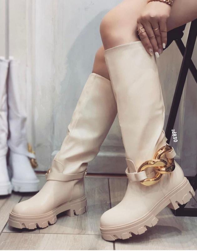 BOTAS BAJITAS NUDE - imagen 1