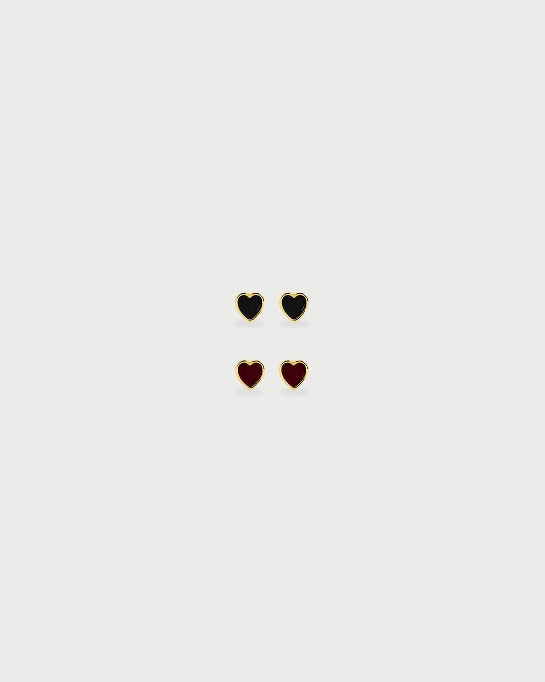 Aretes Mini Corazón Resina - imagen 1